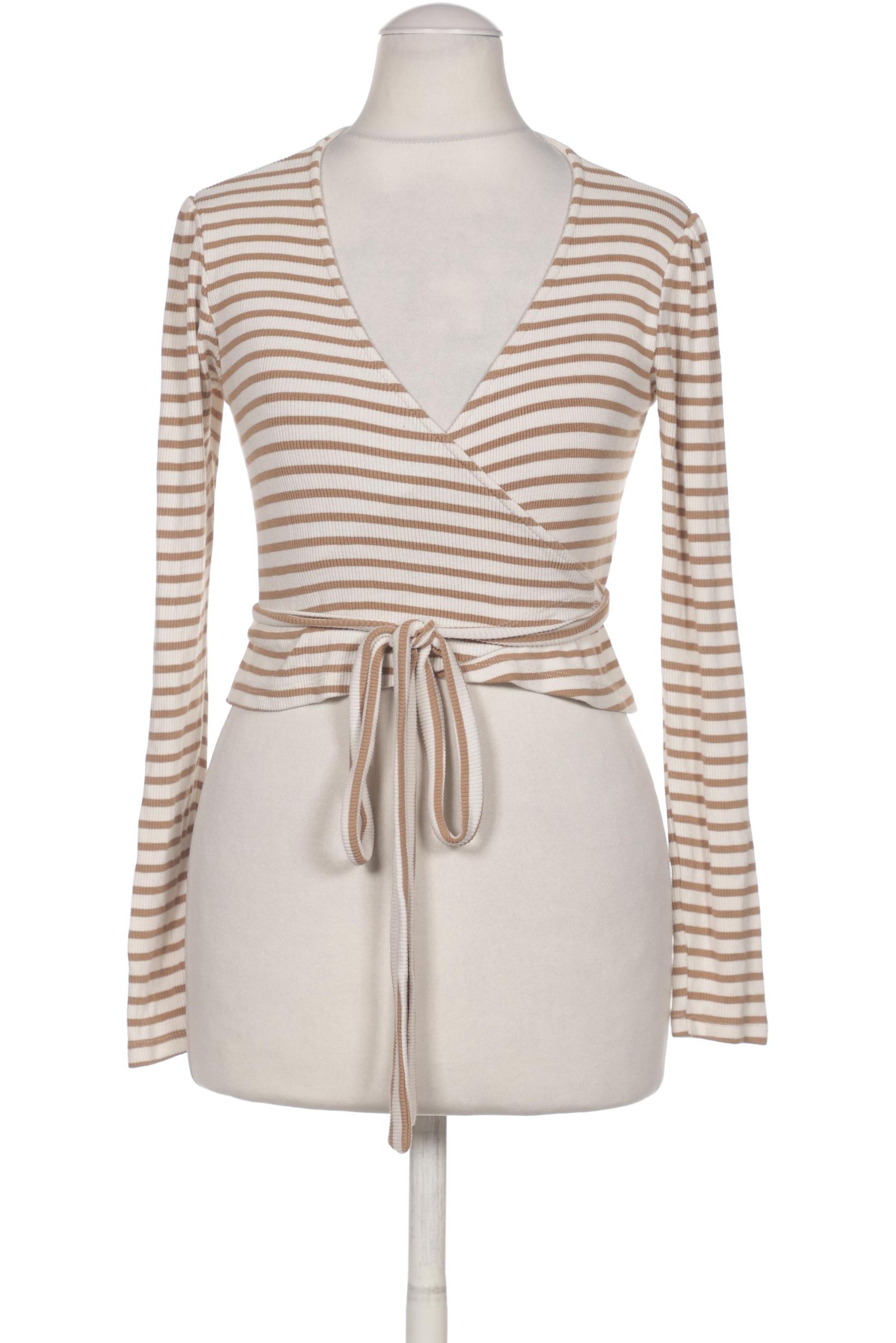 

Stradivarius Damen Langarmshirt, cremeweiß, Gr. 36