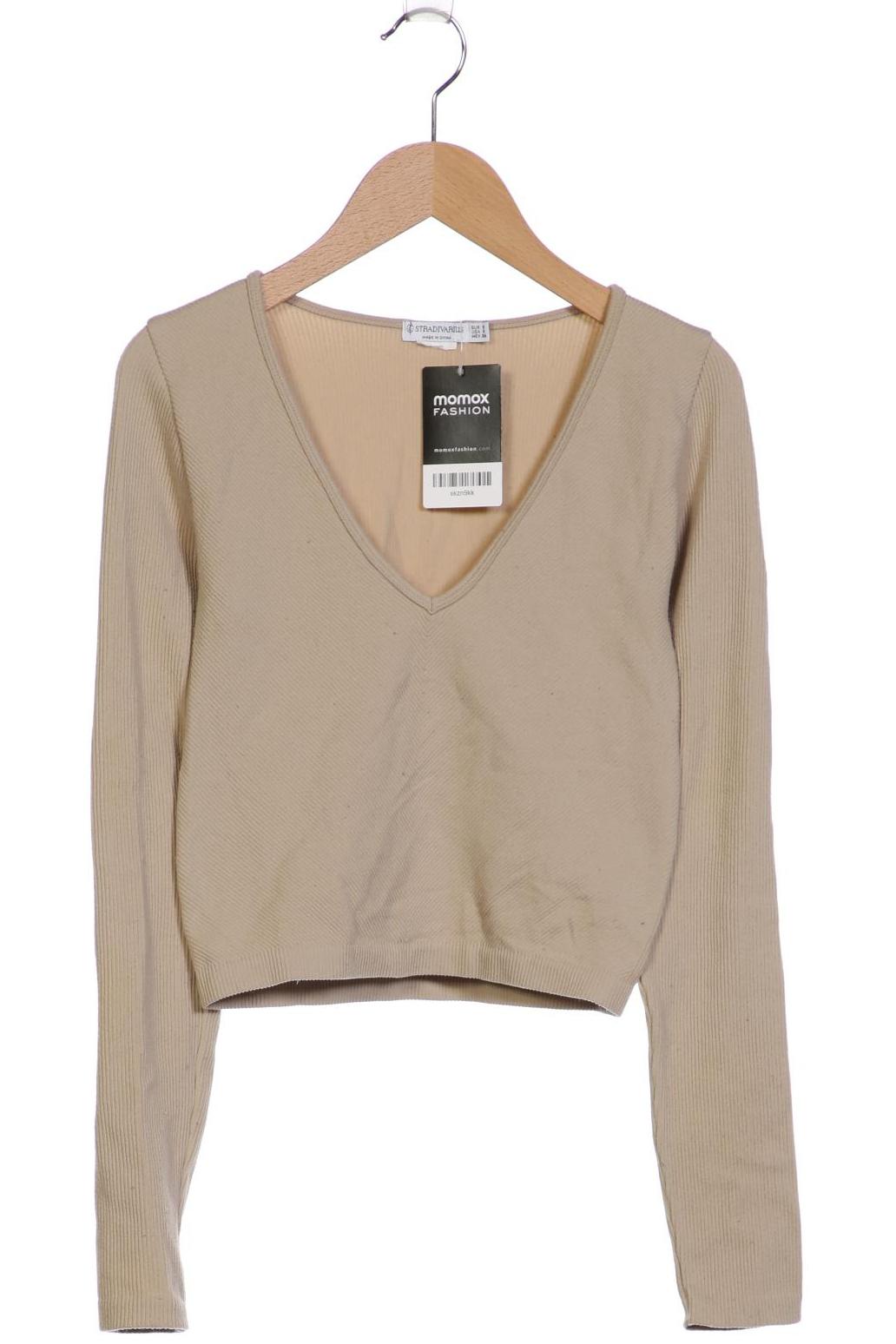 

Stradivarius Damen Langarmshirt, beige, Gr. 36