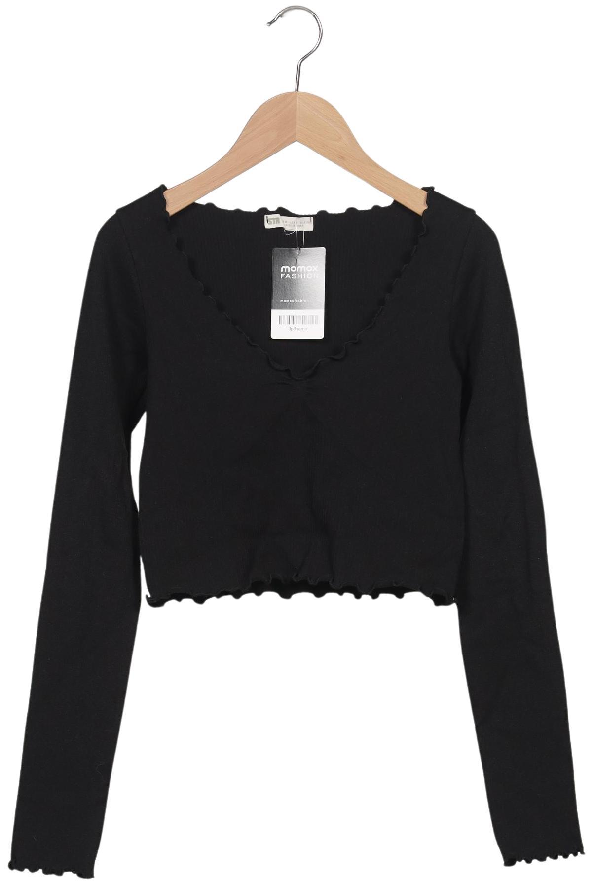 

Stradivarius Damen Langarmshirt, schwarz, Gr. 38