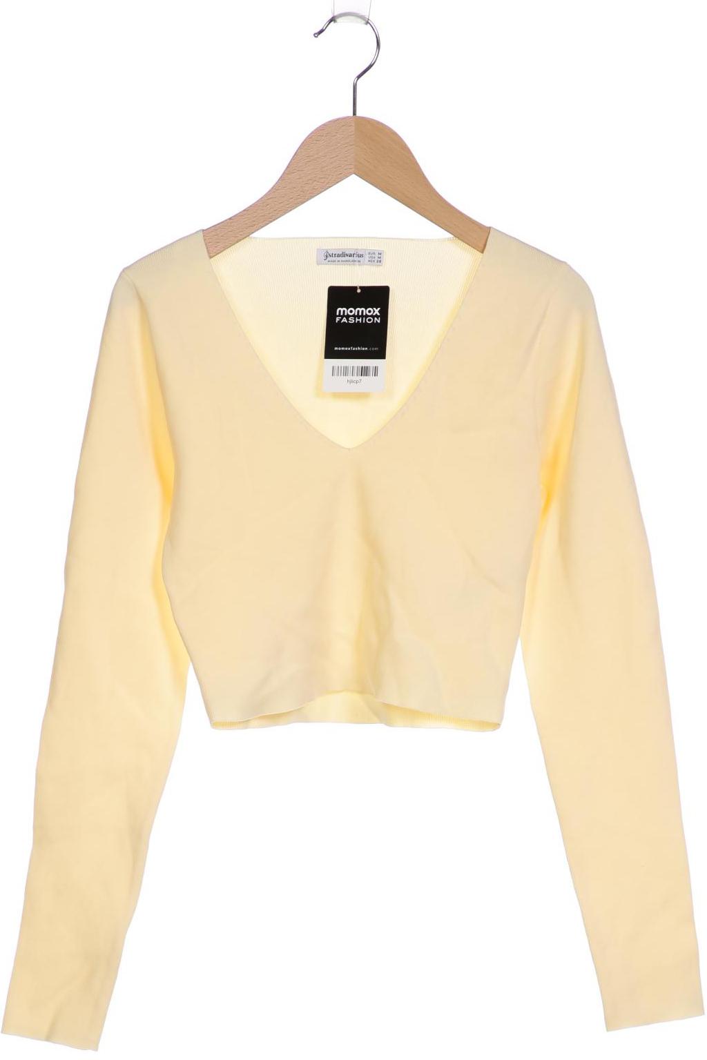 

Stradivarius Damen Langarmshirt, cremeweiß, Gr. 38