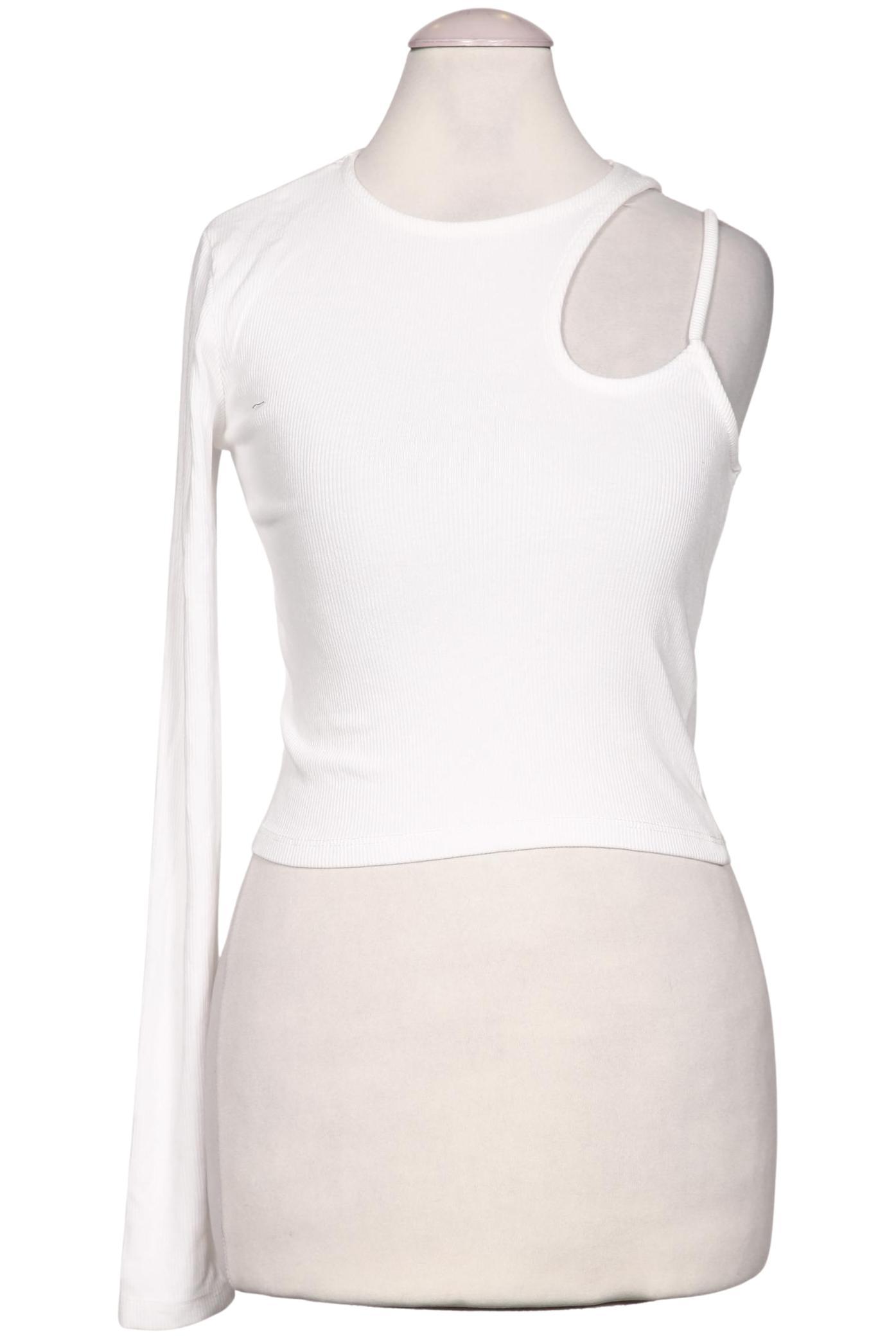 

Stradivarius Damen Langarmshirt, weiß, Gr. 36