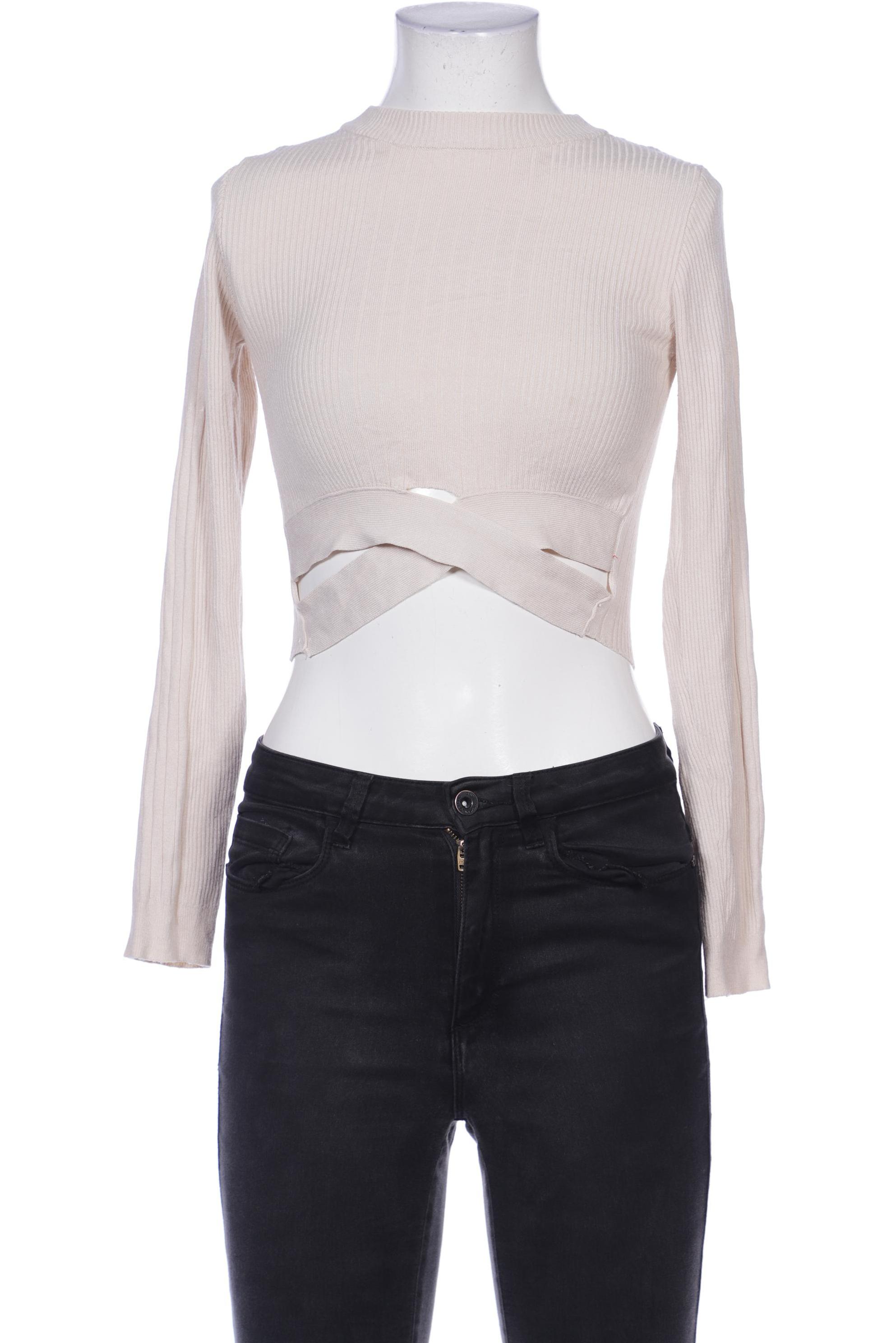 

Stradivarius Damen Langarmshirt, cremeweiß, Gr. 36