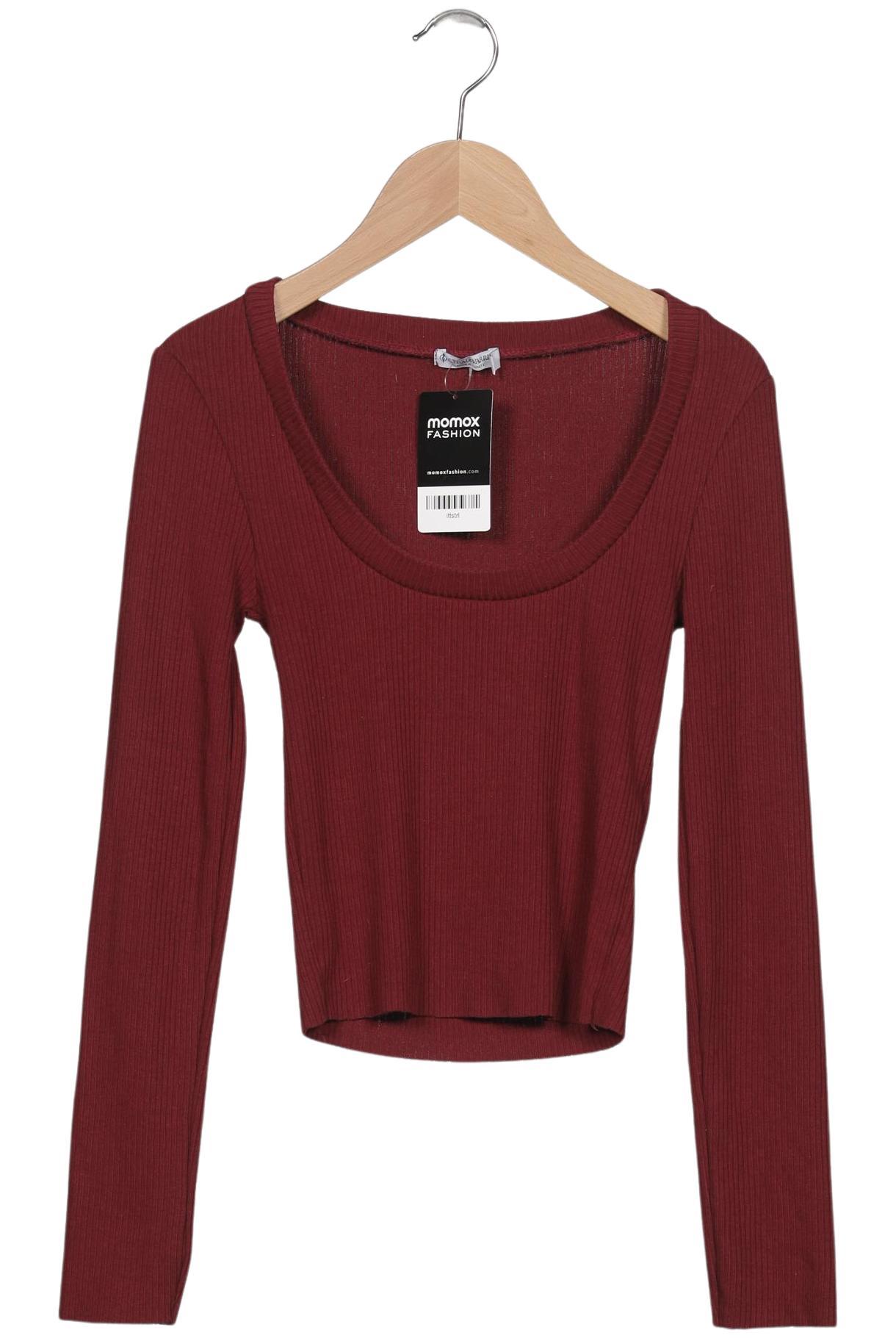 

Stradivarius Damen Langarmshirt, bordeaux, Gr. 34