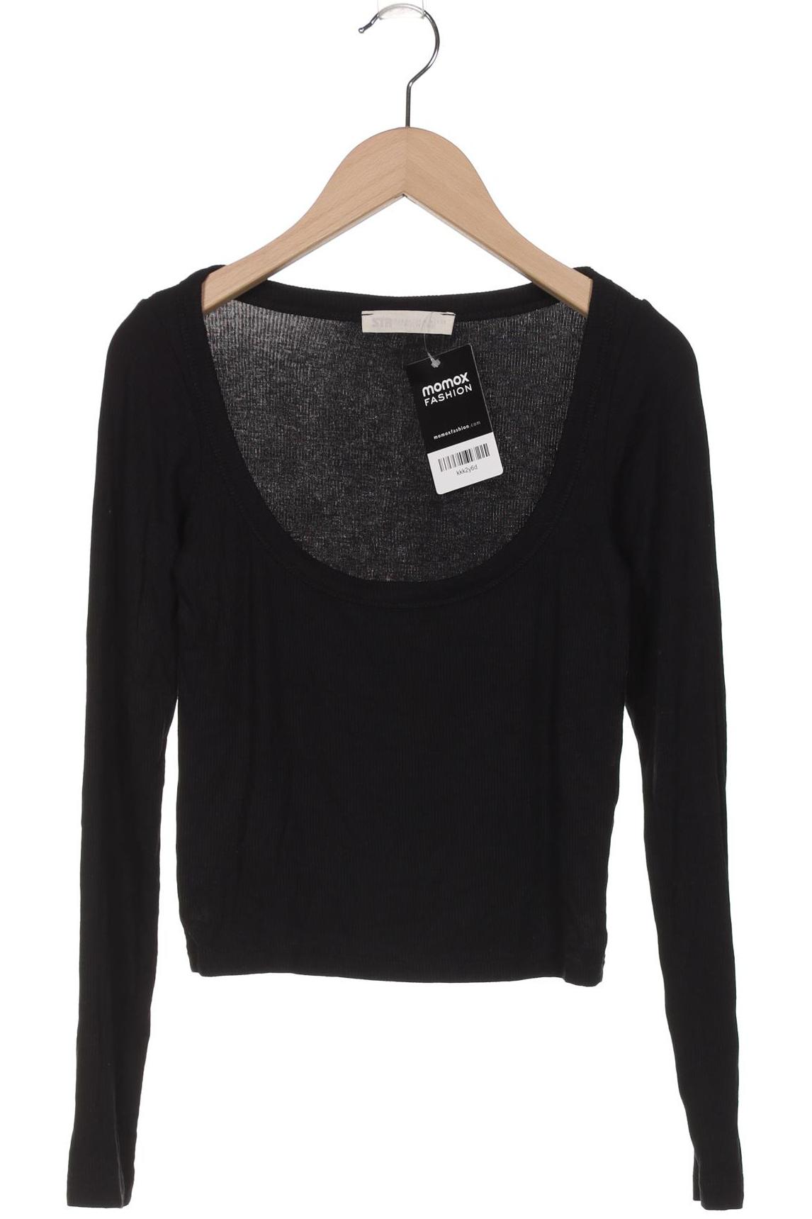 

Stradivarius Damen Langarmshirt, schwarz, Gr. 38