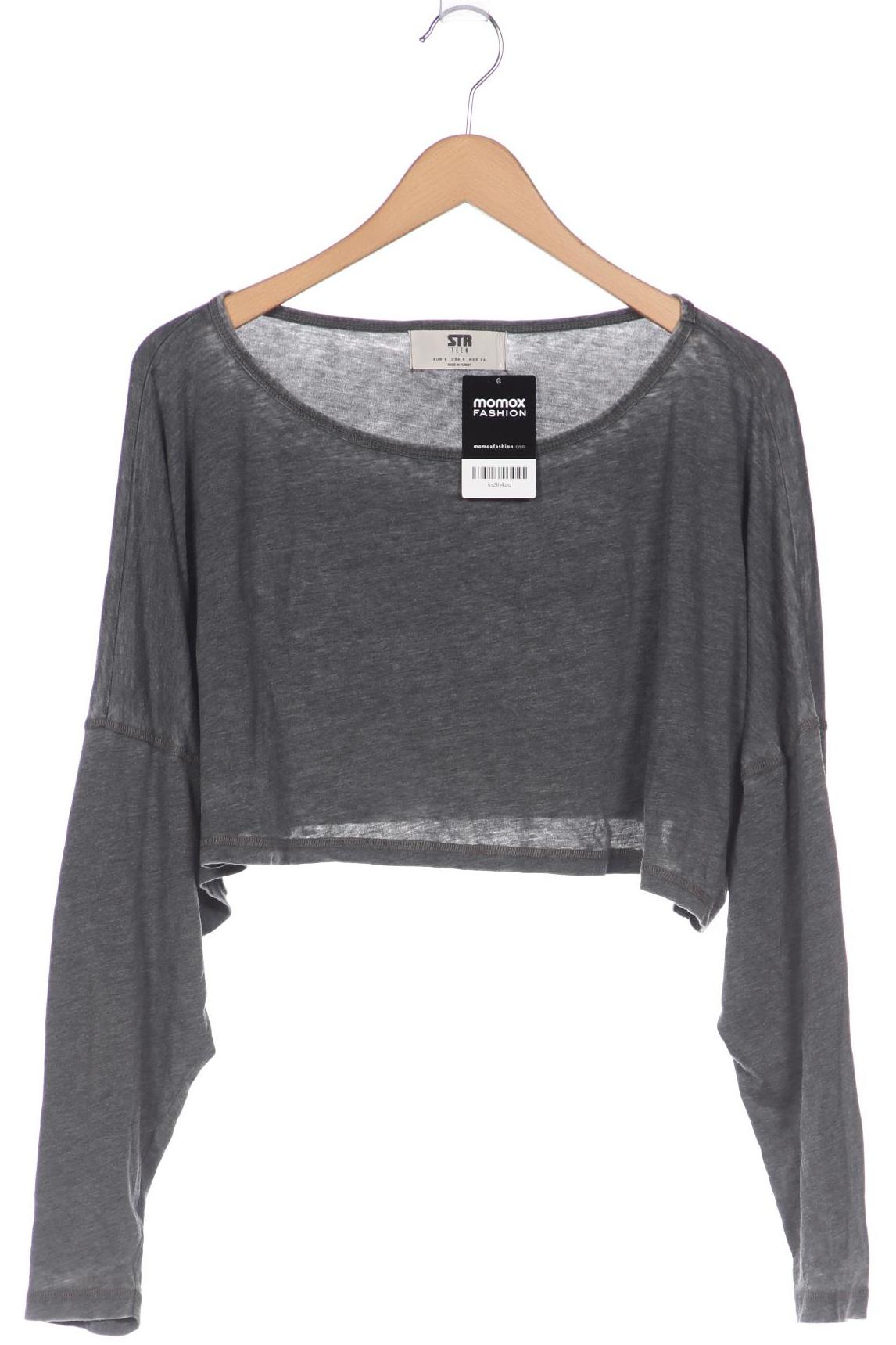 

Stradivarius Damen Langarmshirt, grau, Gr. 36