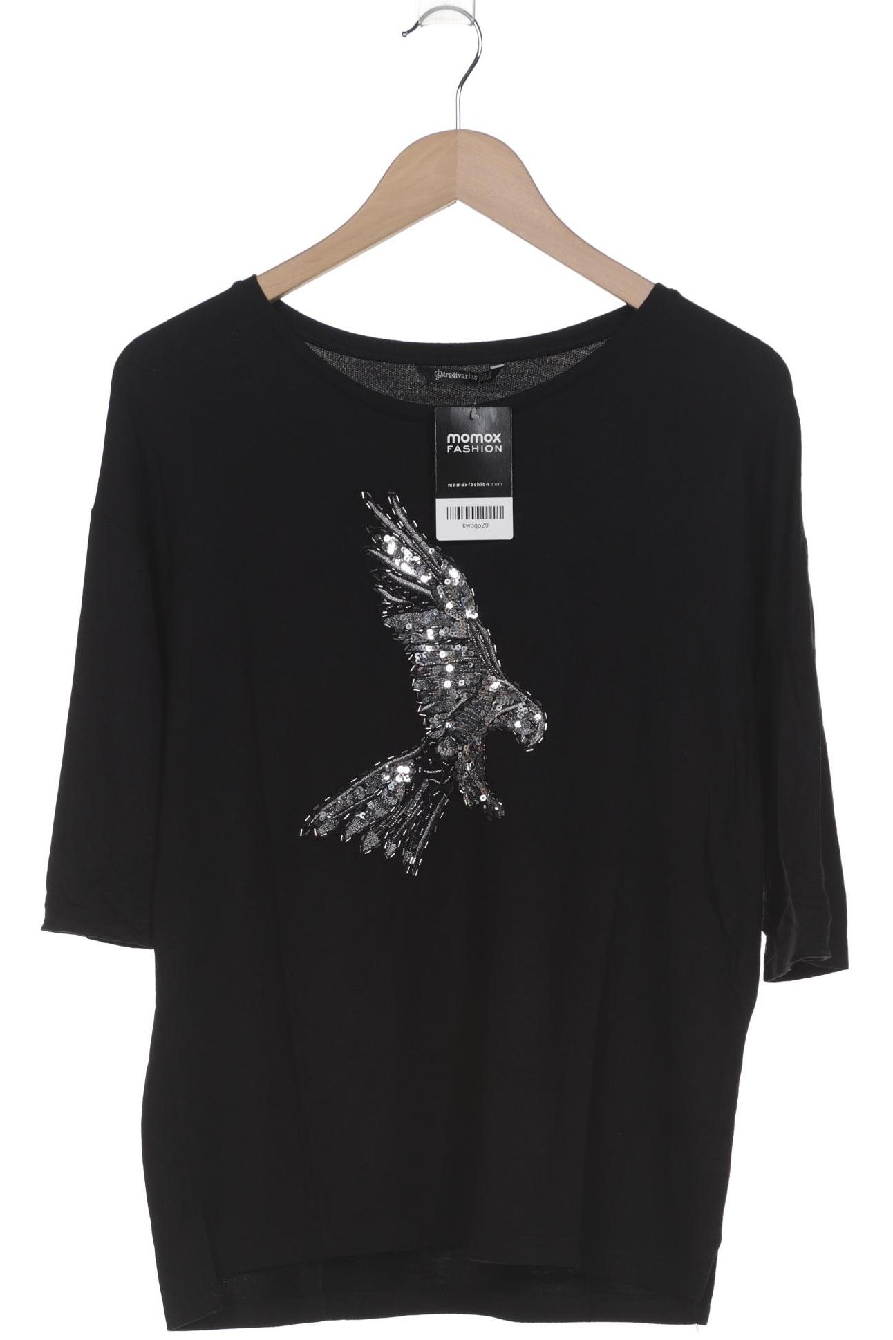 

Stradivarius Damen Langarmshirt, schwarz, Gr. 36