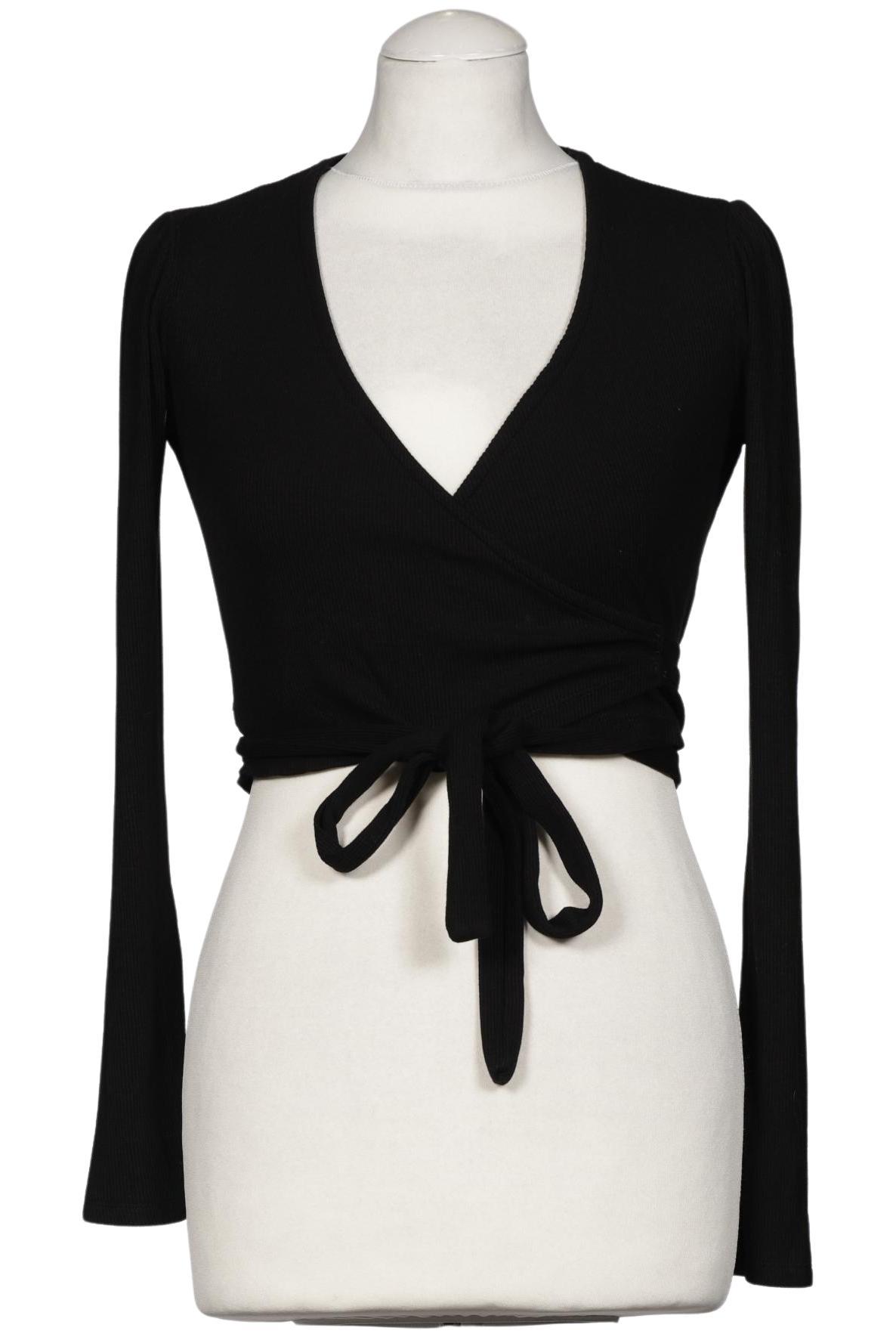 

Stradivarius Damen Langarmshirt, schwarz, Gr. 38