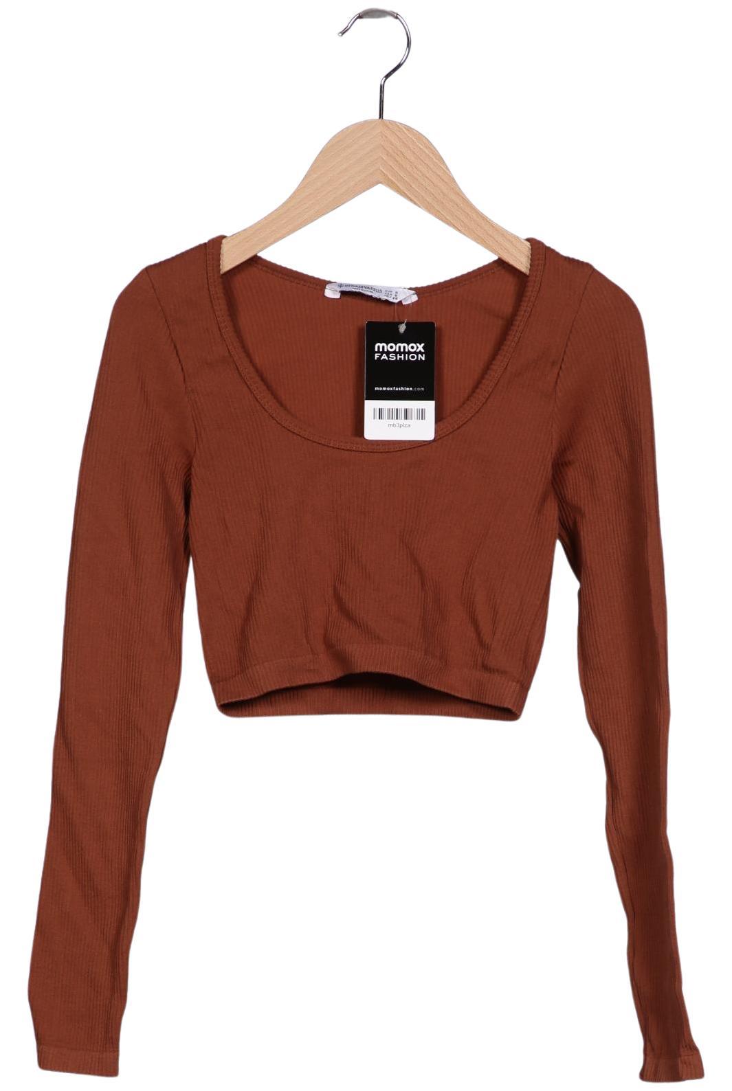 

Stradivarius Damen Langarmshirt, braun, Gr. 36