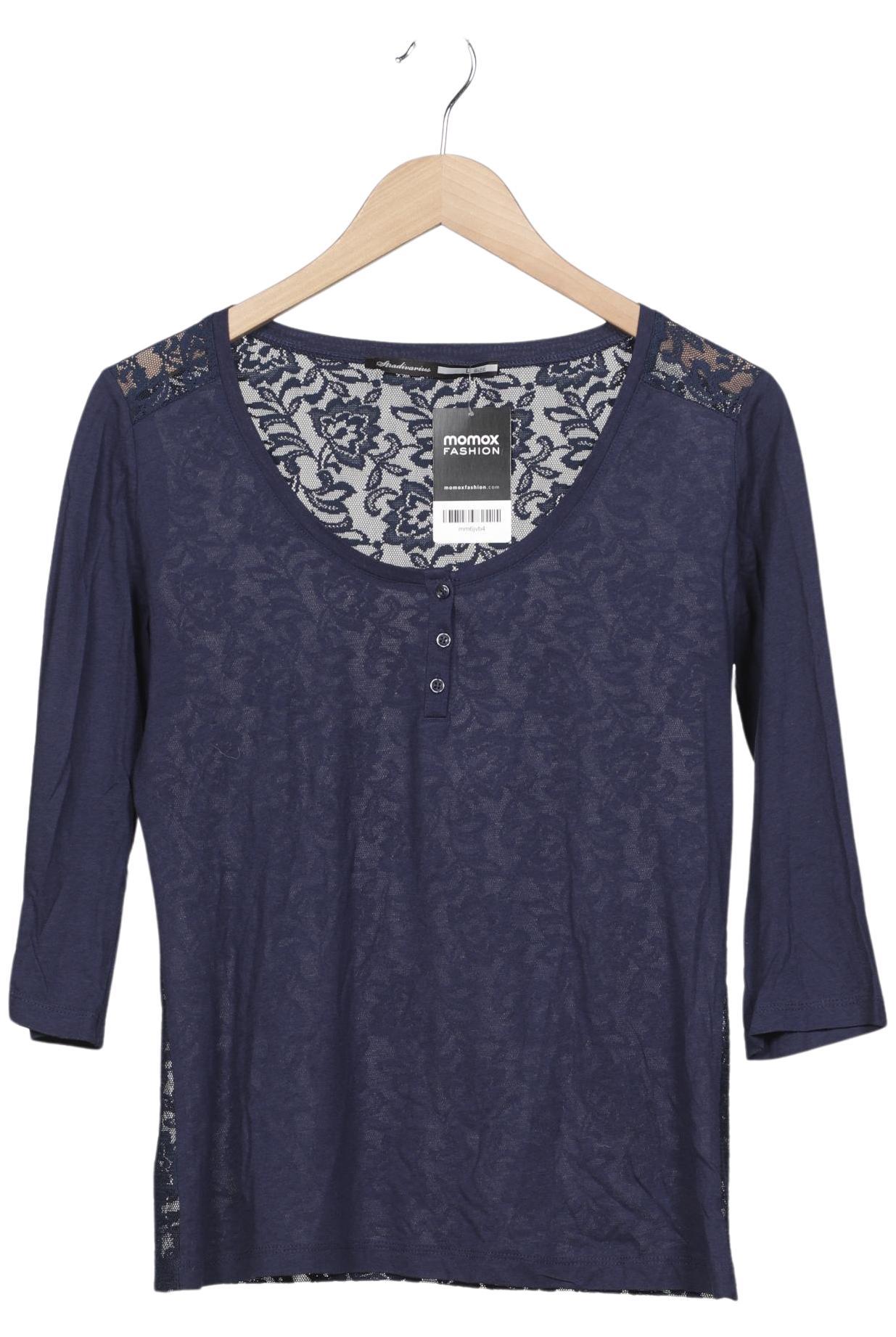 

Stradivarius Damen Langarmshirt, marineblau, Gr. 42