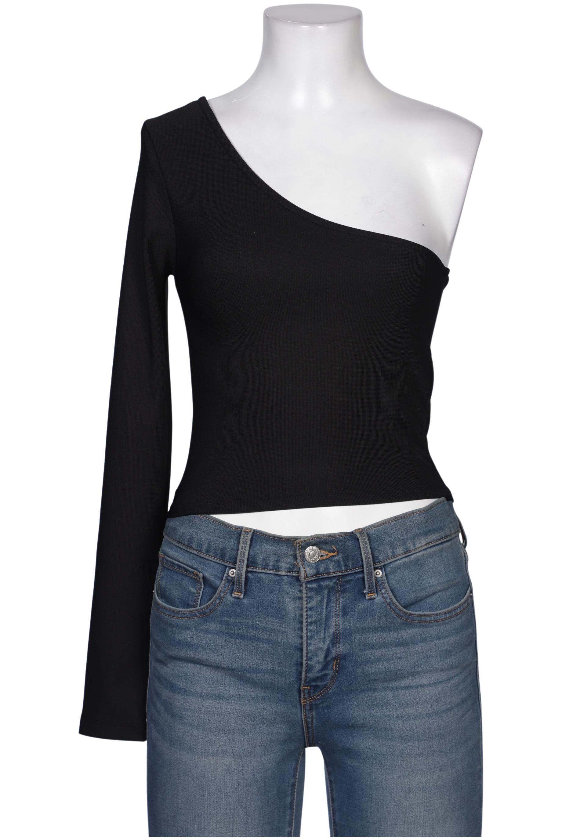 

Stradivarius Damen Langarmshirt, schwarz, Gr. 36