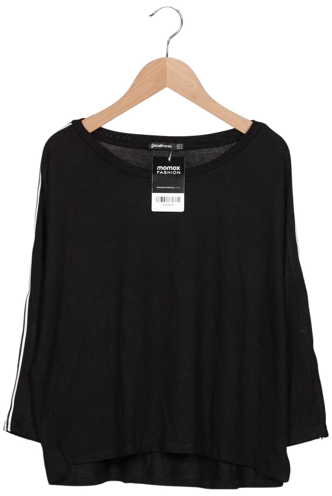 

Stradivarius Damen Langarmshirt, schwarz, Gr. 38