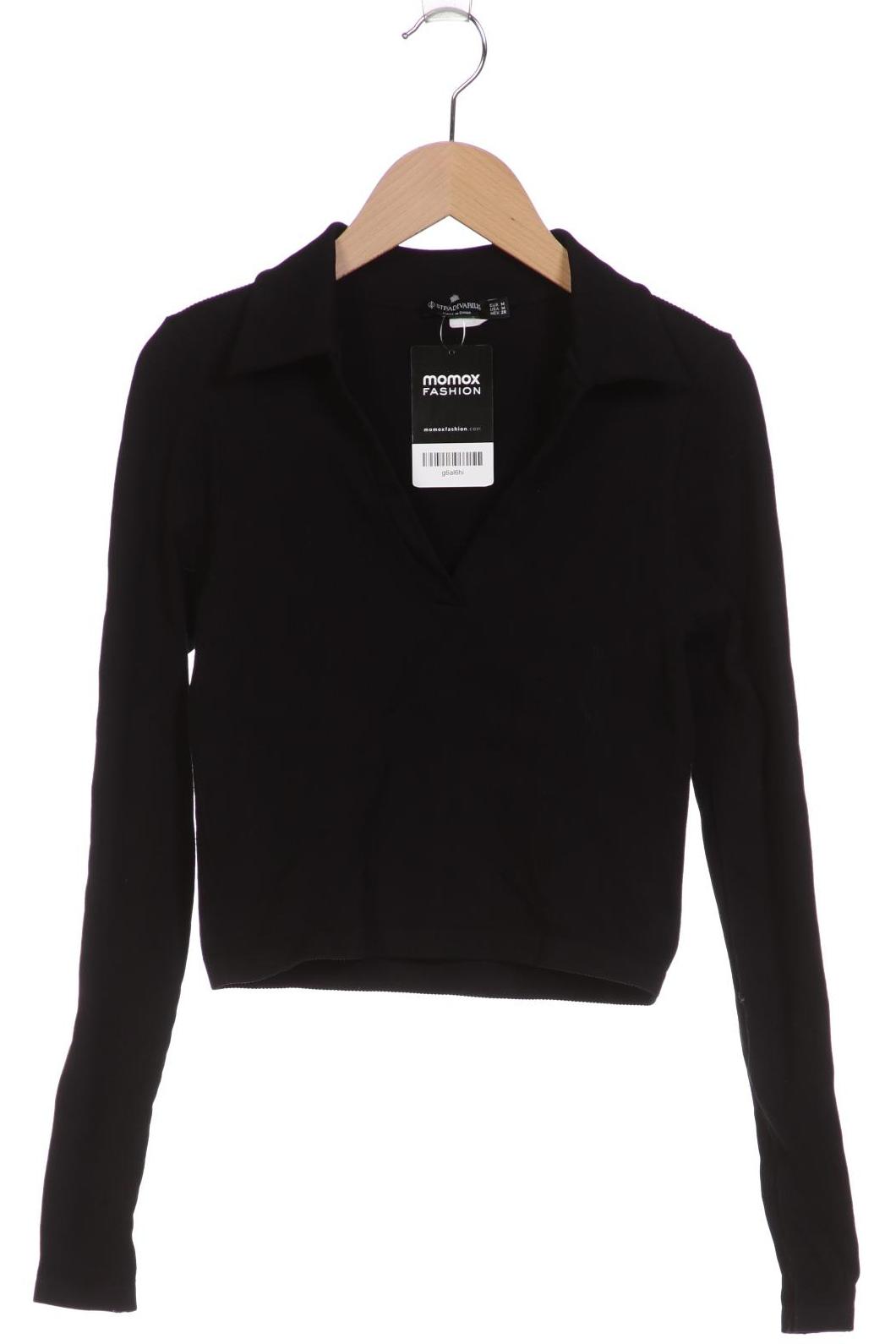 

Stradivarius Damen Langarmshirt, schwarz, Gr. 38