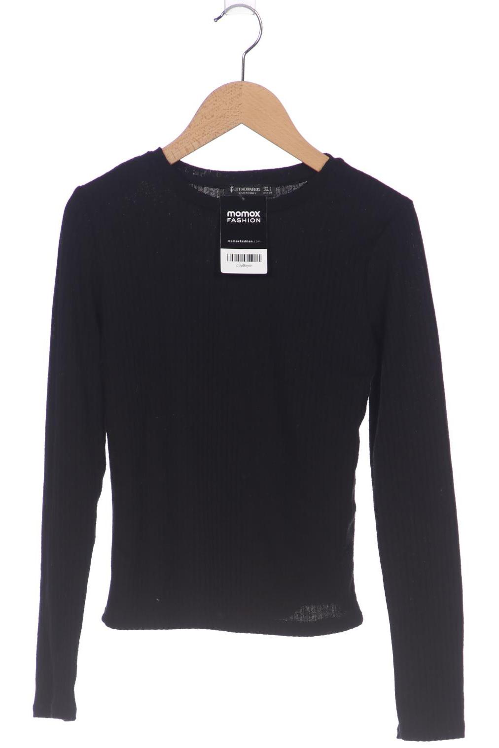 

Stradivarius Damen Langarmshirt, schwarz, Gr. 36