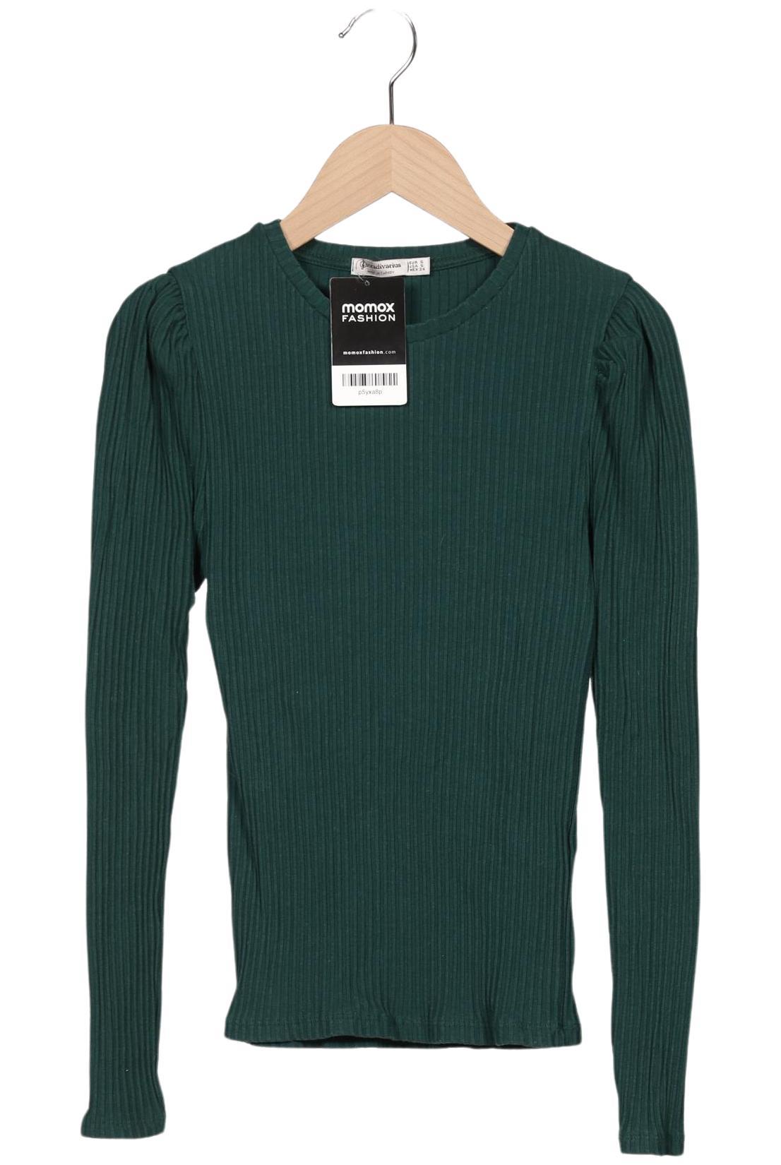 

Stradivarius Damen Langarmshirt, grün, Gr. 36