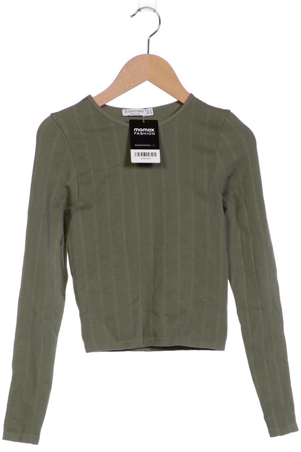 

Stradivarius Damen Langarmshirt, grün, Gr. 36