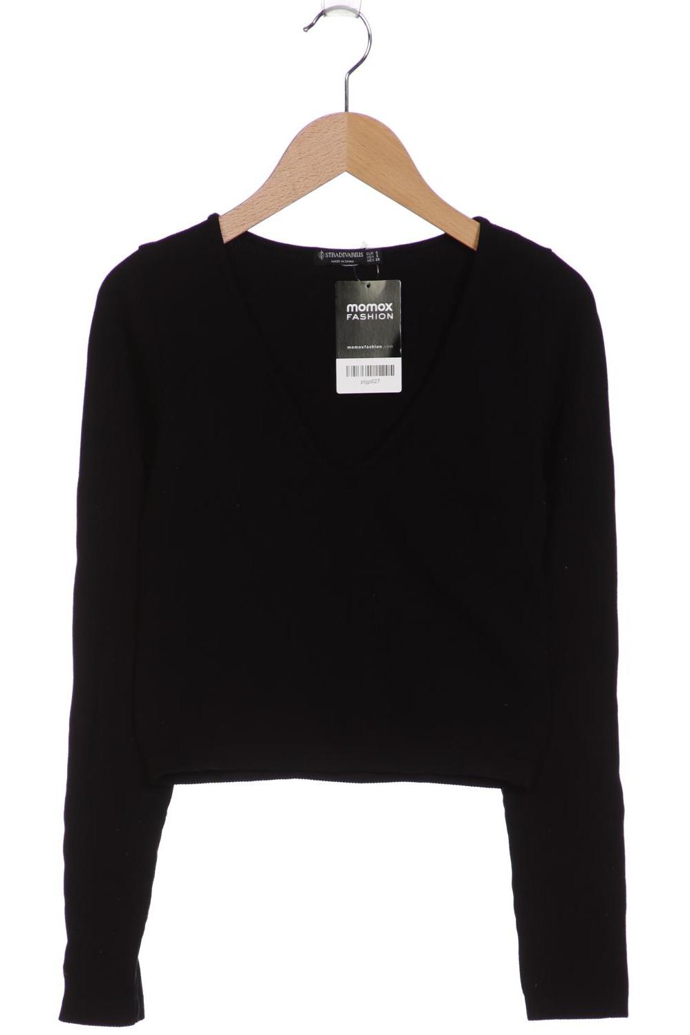 

Stradivarius Damen Langarmshirt, schwarz, Gr. 36