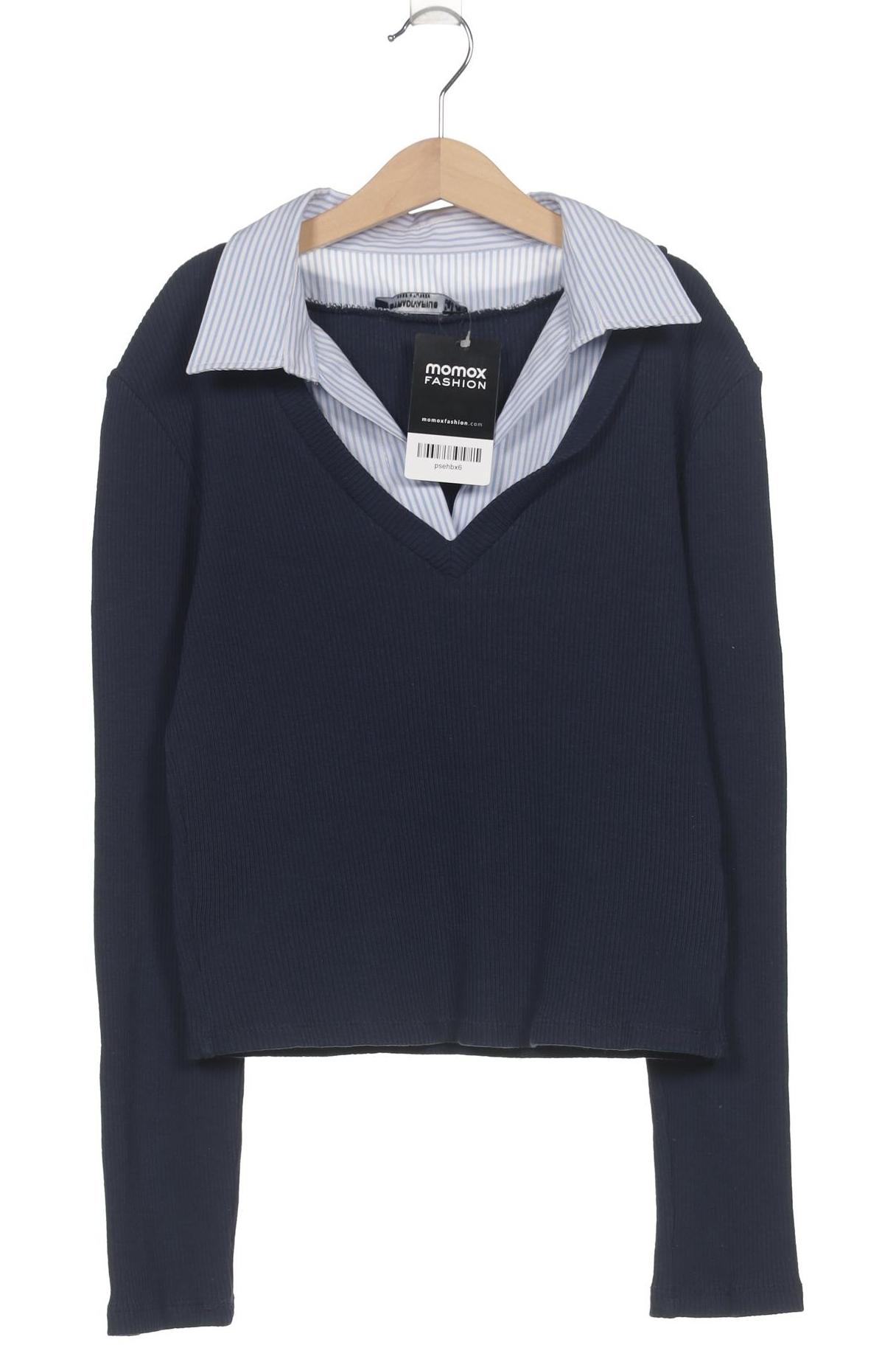

Stradivarius Damen Langarmshirt, marineblau, Gr. 38