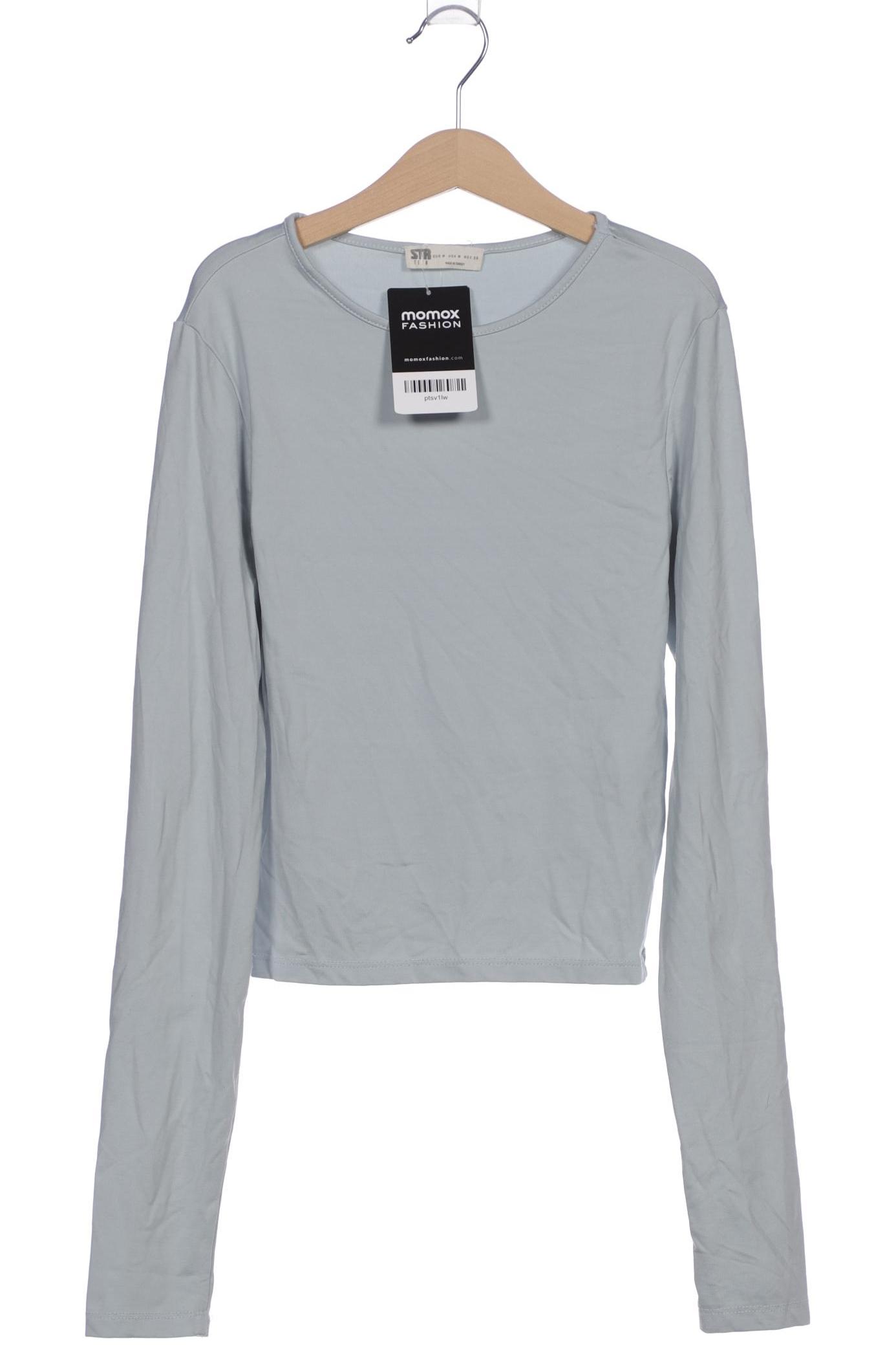 

Stradivarius Damen Langarmshirt, hellblau, Gr. 38
