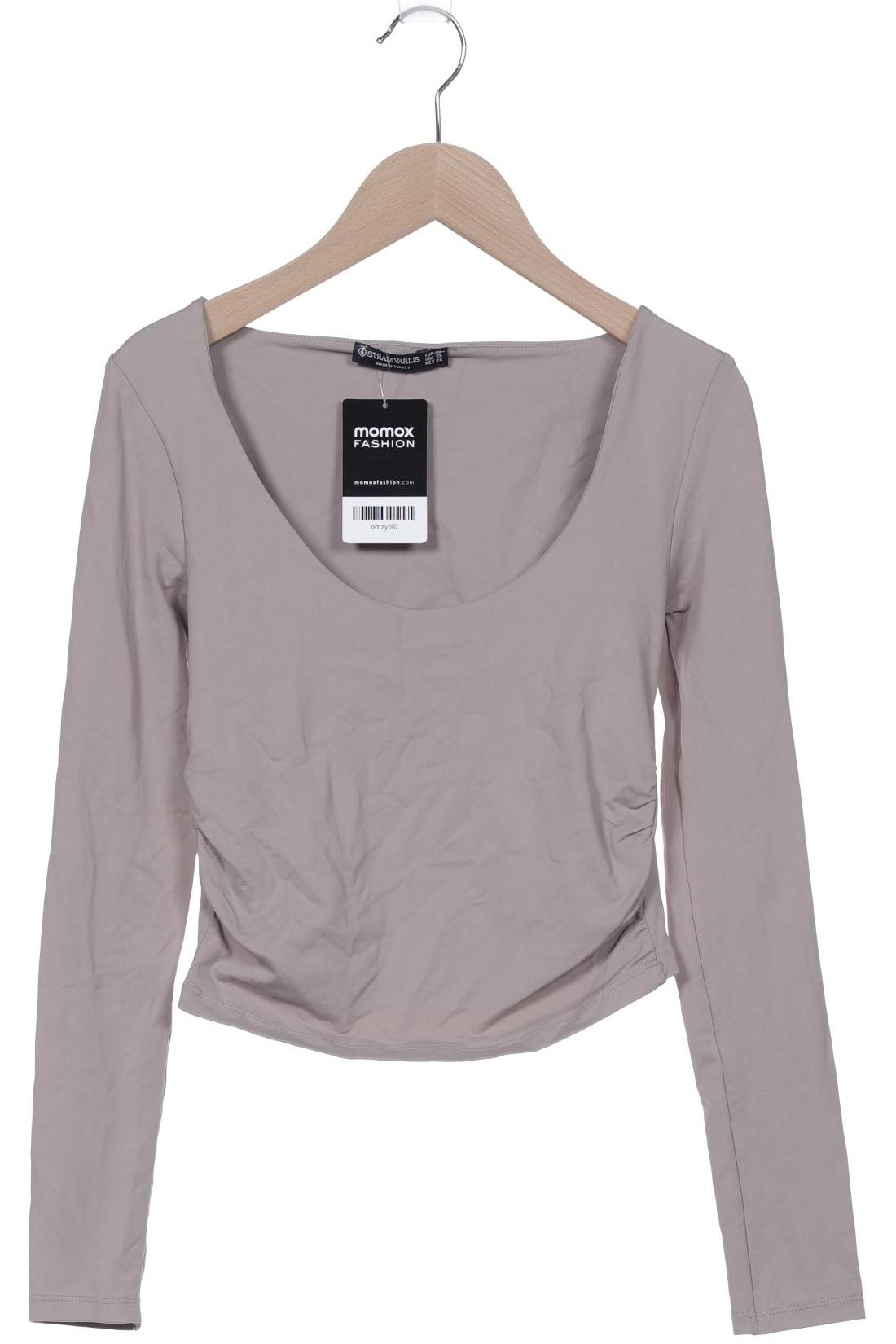 

Stradivarius Damen Langarmshirt, beige, Gr. 34