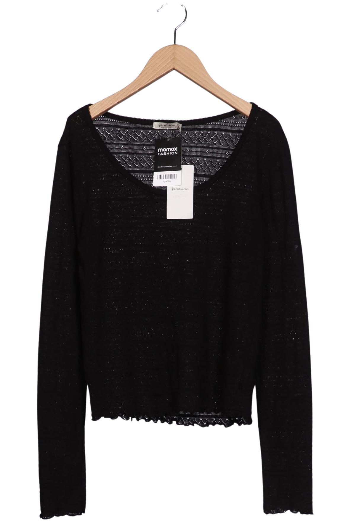 

Stradivarius Damen Langarmshirt, schwarz, Gr. 42