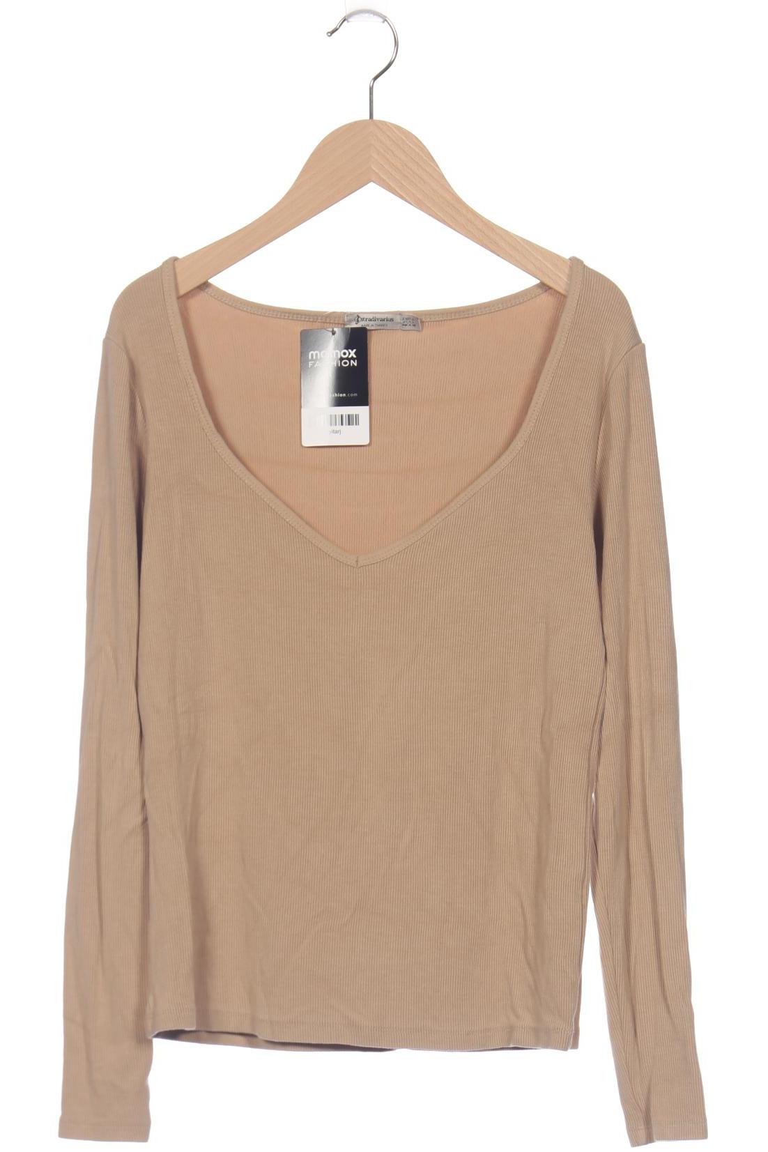 

Stradivarius Damen Langarmshirt, beige, Gr. 42