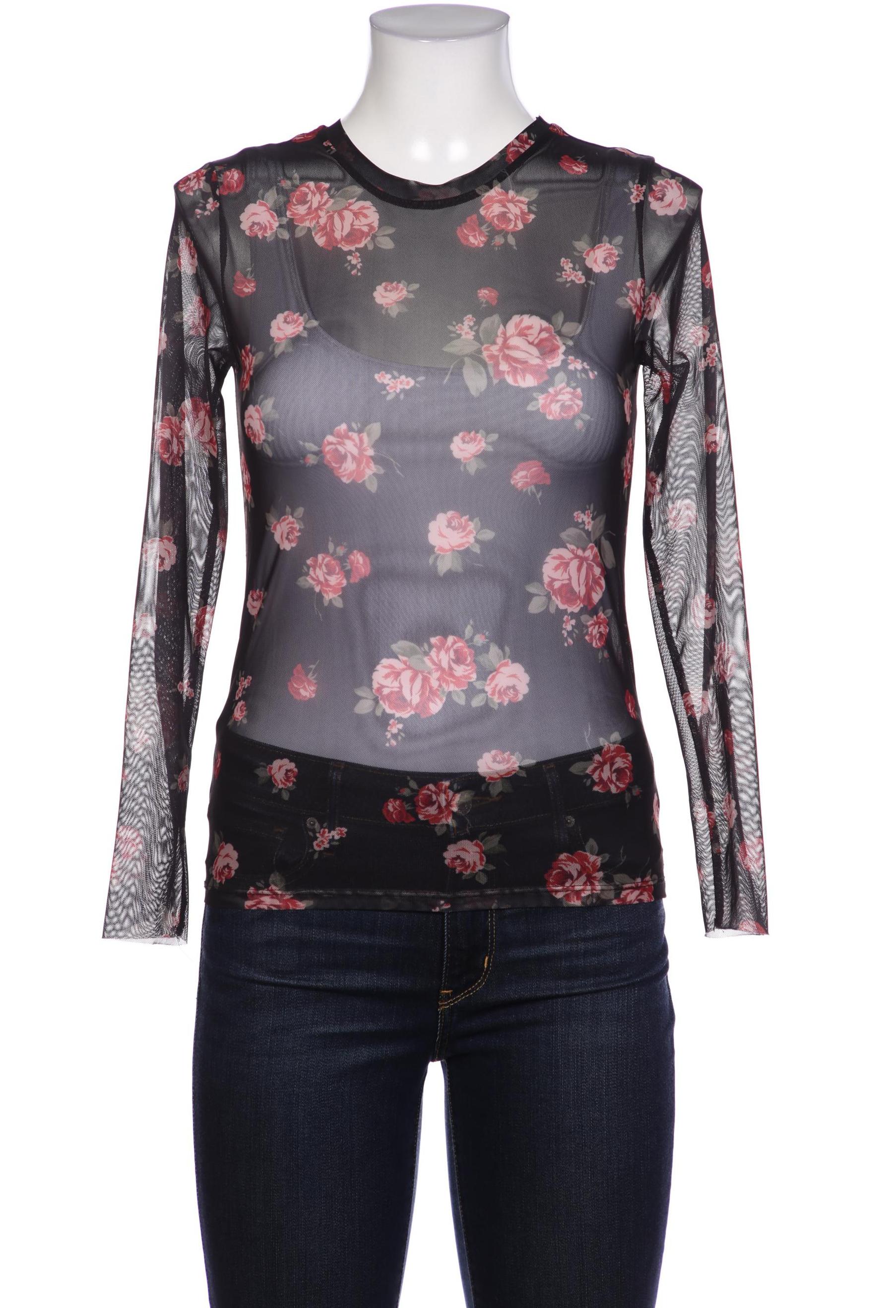 

Stradivarius Damen Langarmshirt, schwarz, Gr. 38