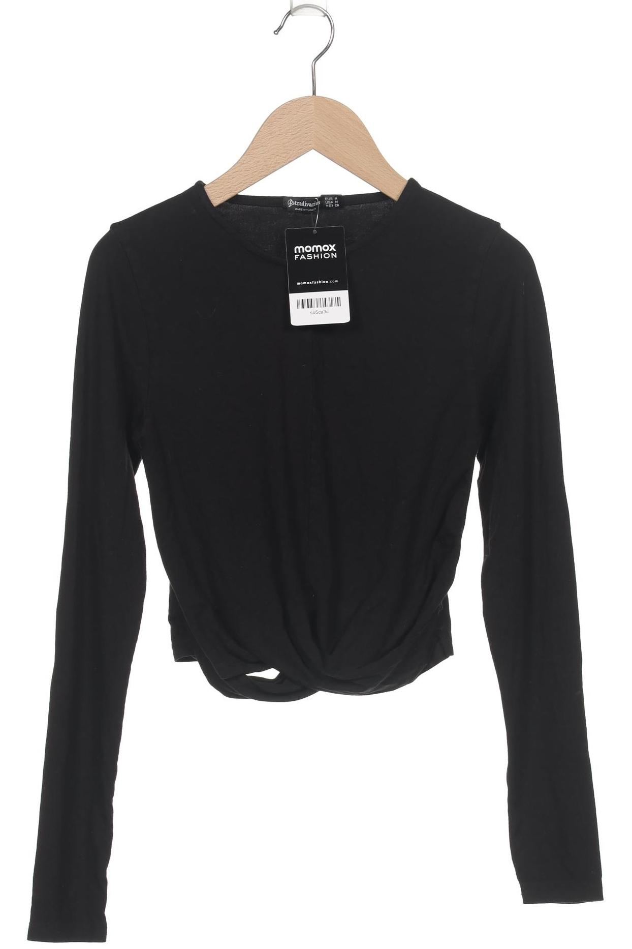 

Stradivarius Damen Langarmshirt, schwarz, Gr. 38