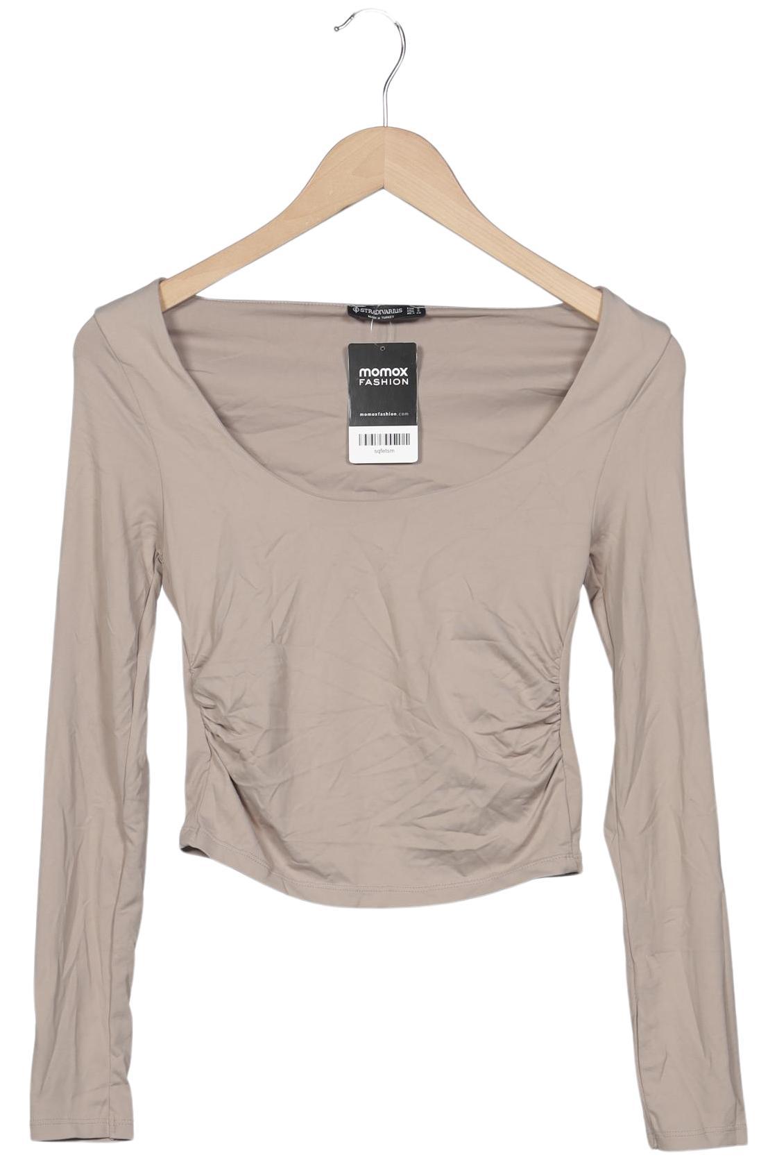 

Stradivarius Damen Langarmshirt, beige, Gr. 36