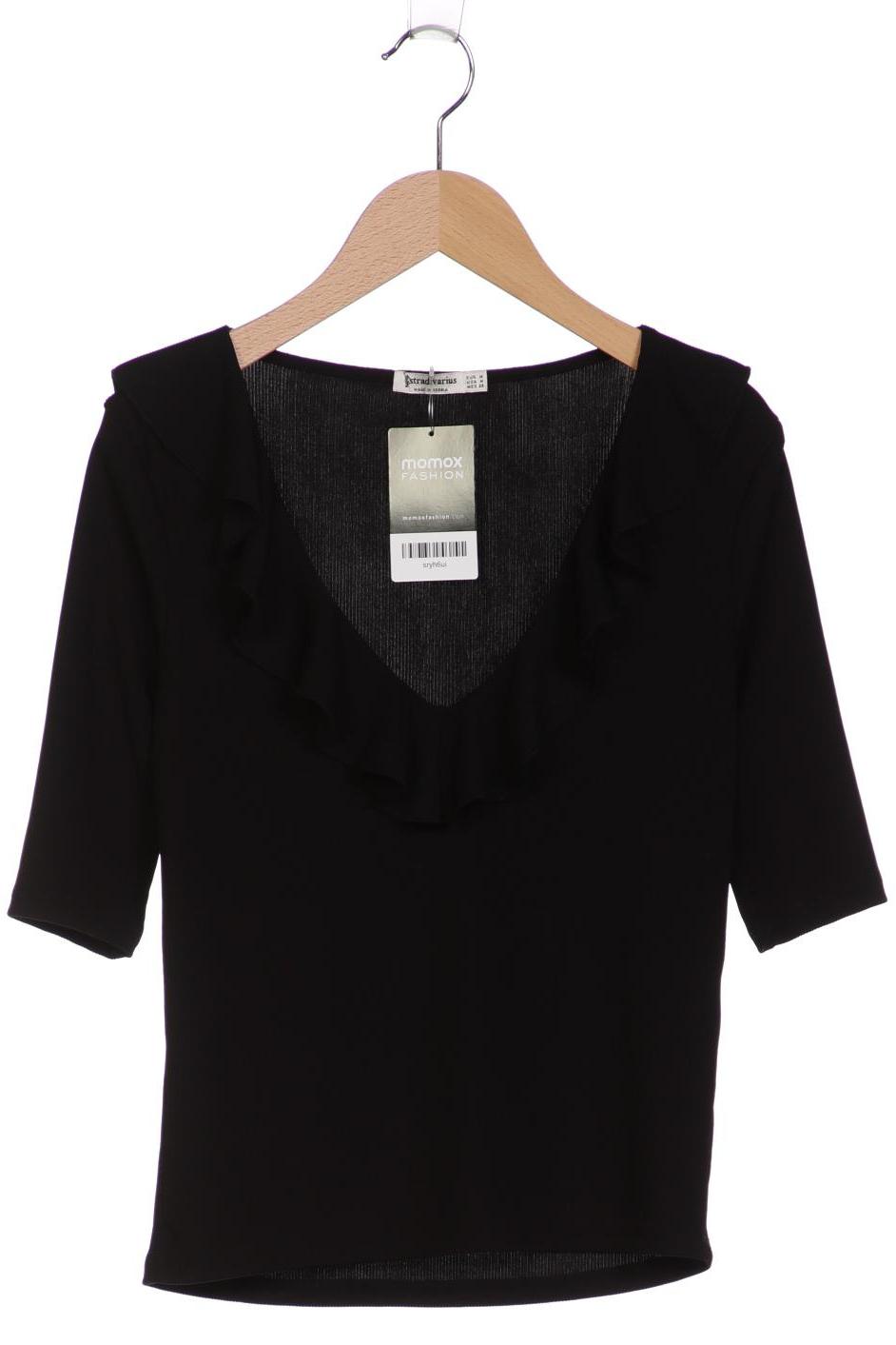 

Stradivarius Damen Langarmshirt, schwarz, Gr. 38