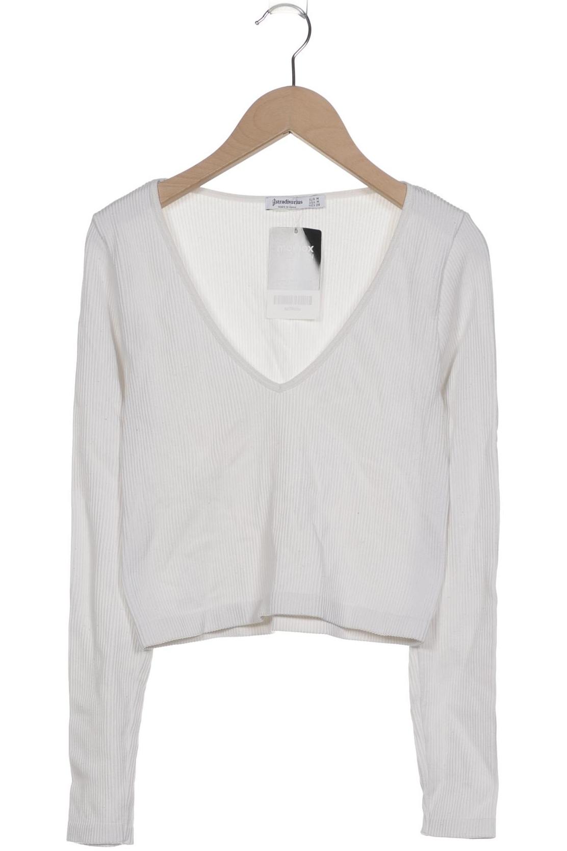 

Stradivarius Damen Langarmshirt, cremeweiß, Gr. 38