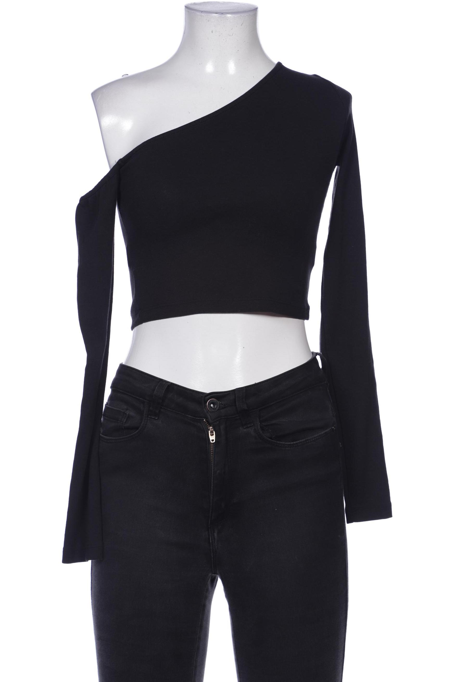 

Stradivarius Damen Langarmshirt, schwarz, Gr. 36