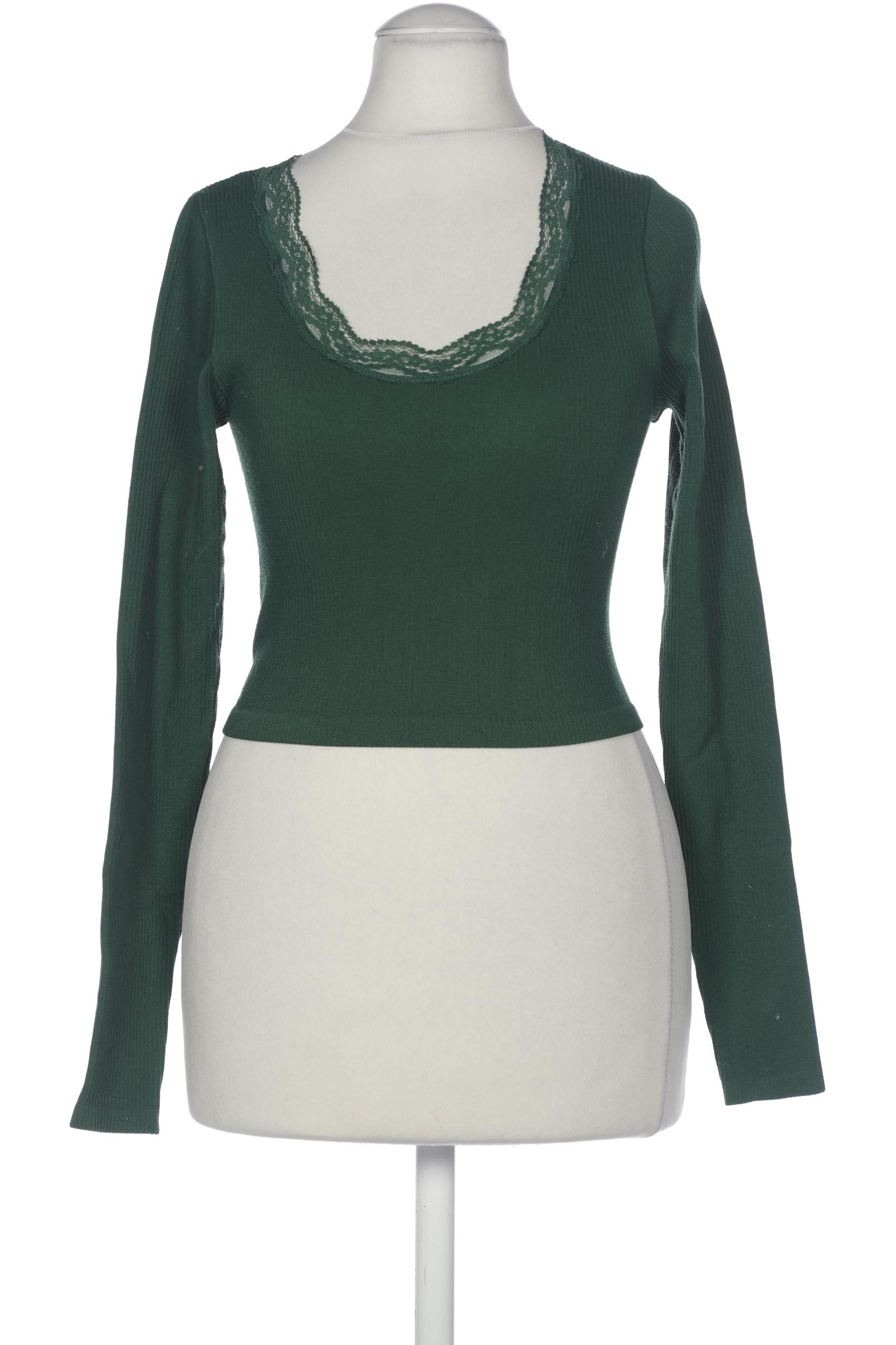

Stradivarius Damen Langarmshirt, grün, Gr. 34