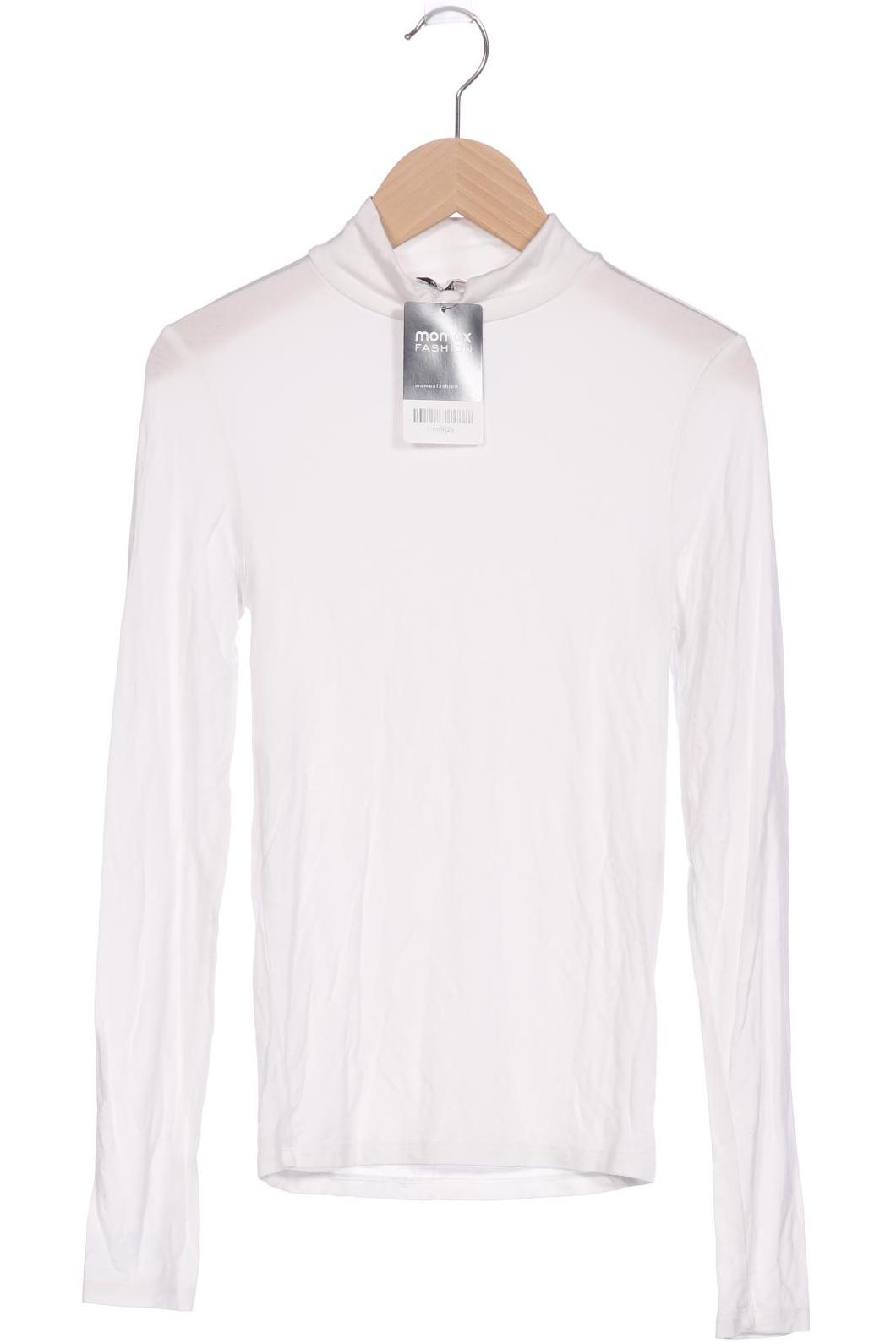 

Stradivarius Damen Langarmshirt, weiß, Gr. 36