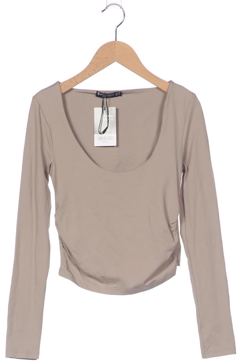 

Stradivarius Damen Langarmshirt, beige, Gr. 34