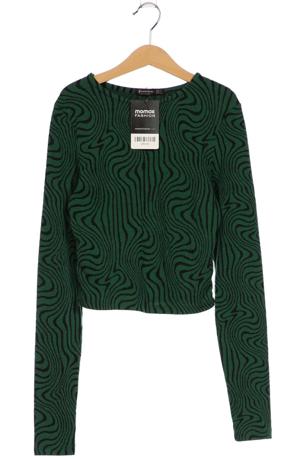 

Stradivarius Damen Langarmshirt, grün, Gr. 36