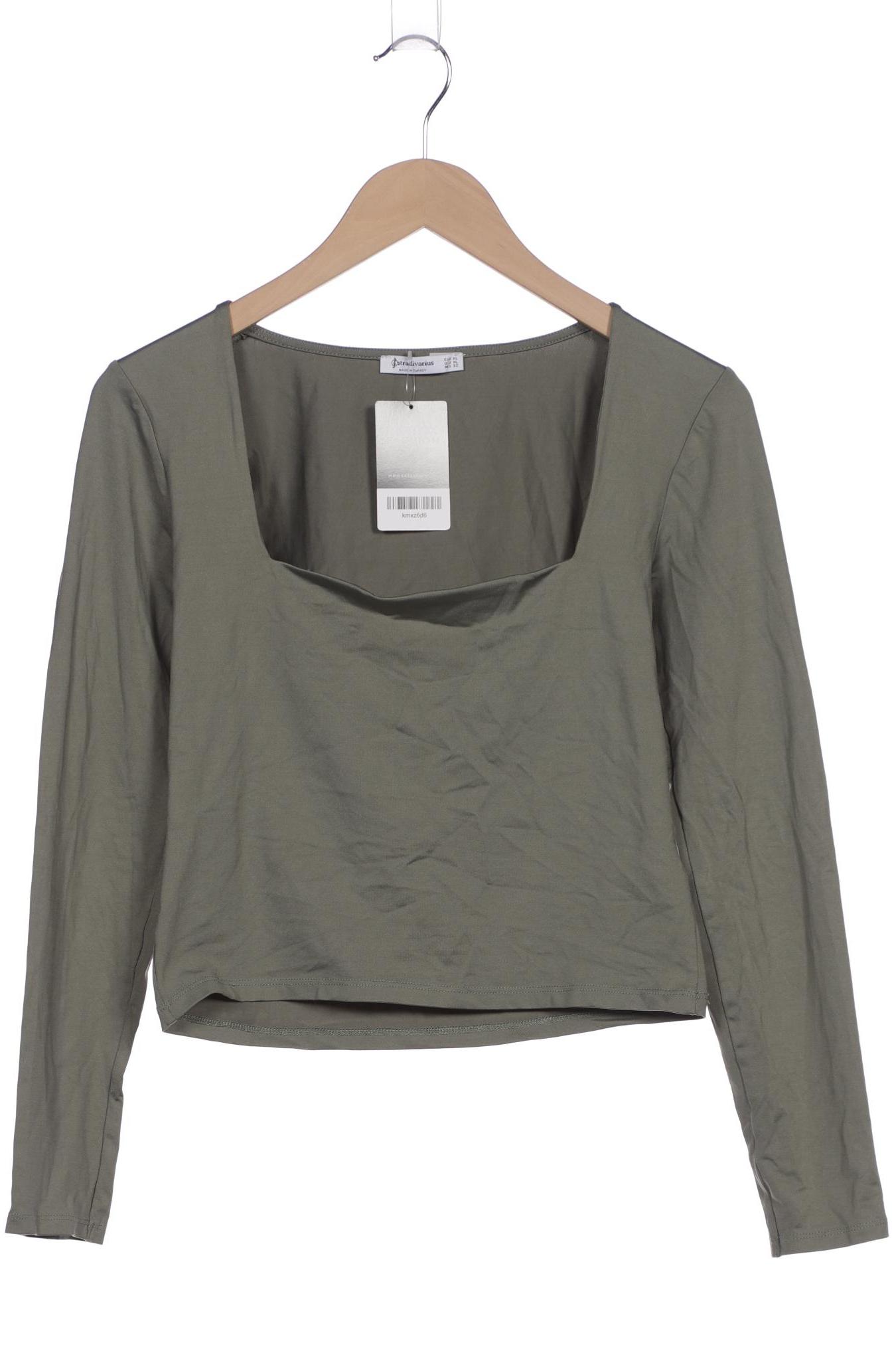 

Stradivarius Damen Langarmshirt, grün, Gr. 44