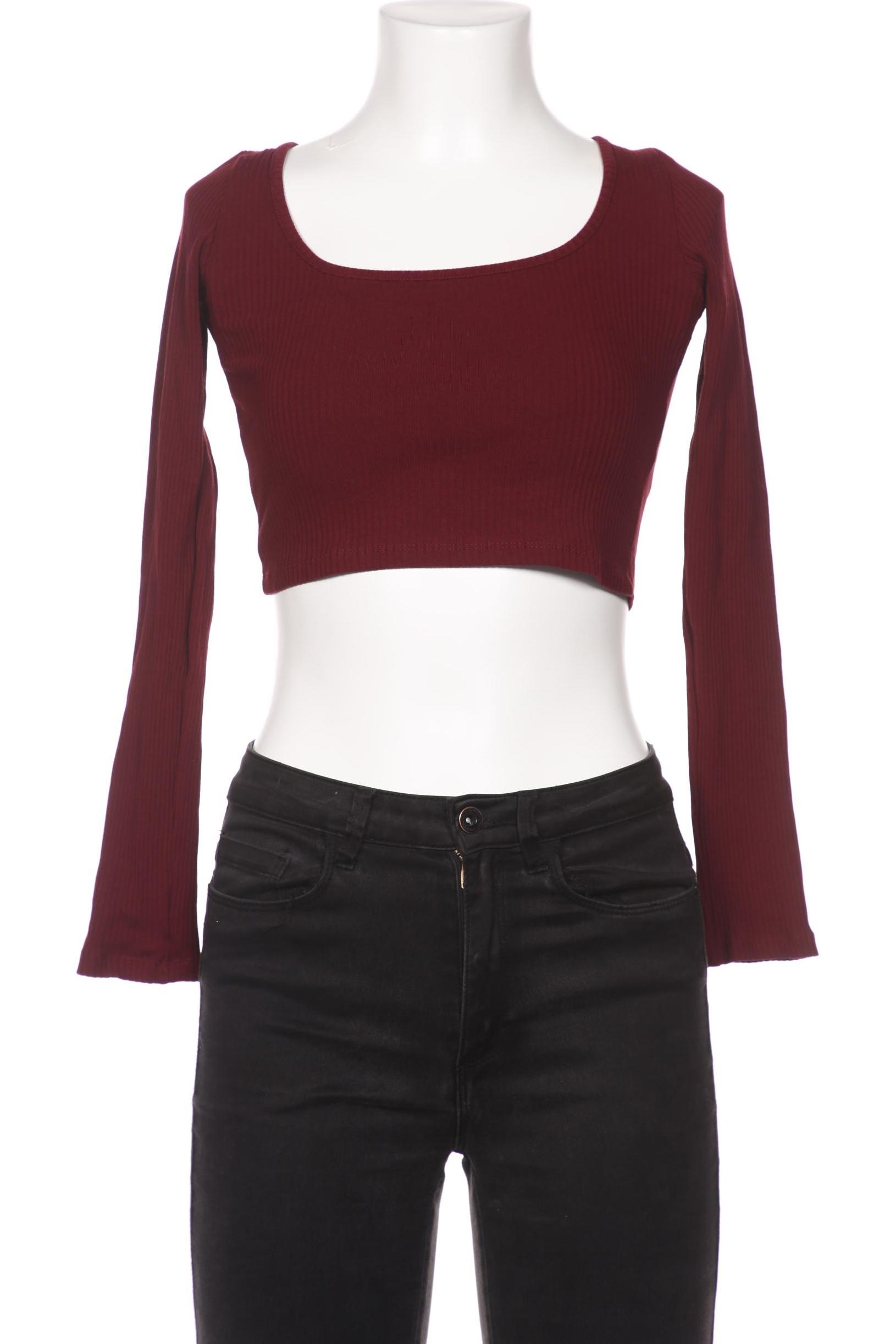 

Stradivarius Damen Langarmshirt, bordeaux, Gr. 36