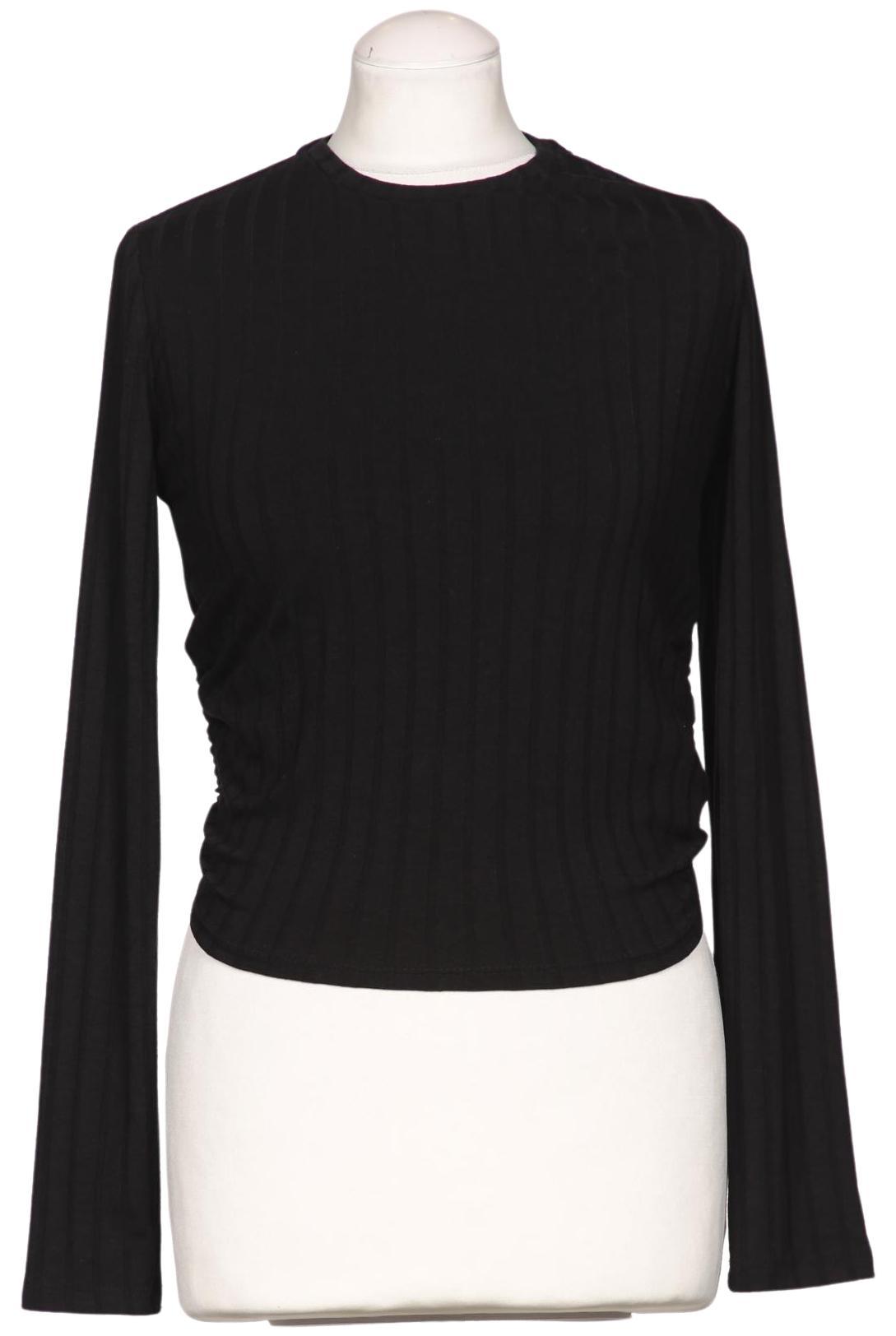 

Stradivarius Damen Langarmshirt, schwarz, Gr. 38