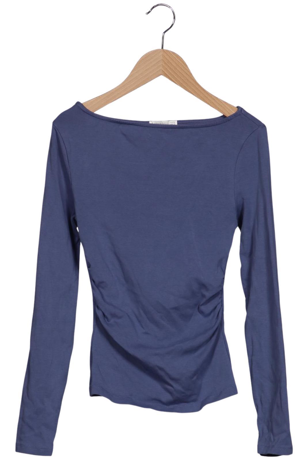 

Stradivarius Damen Langarmshirt, blau, Gr. 36