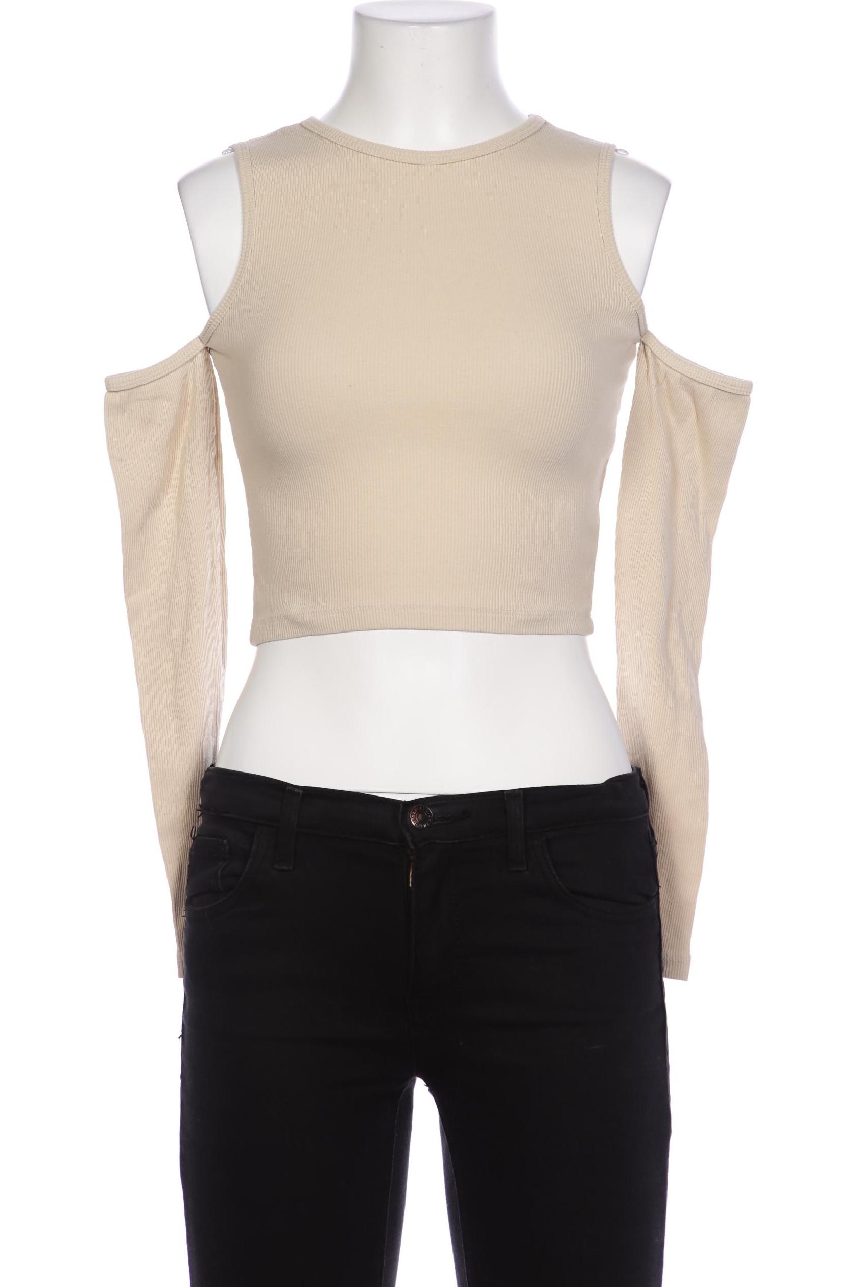 

Stradivarius Damen Langarmshirt, beige, Gr. 36