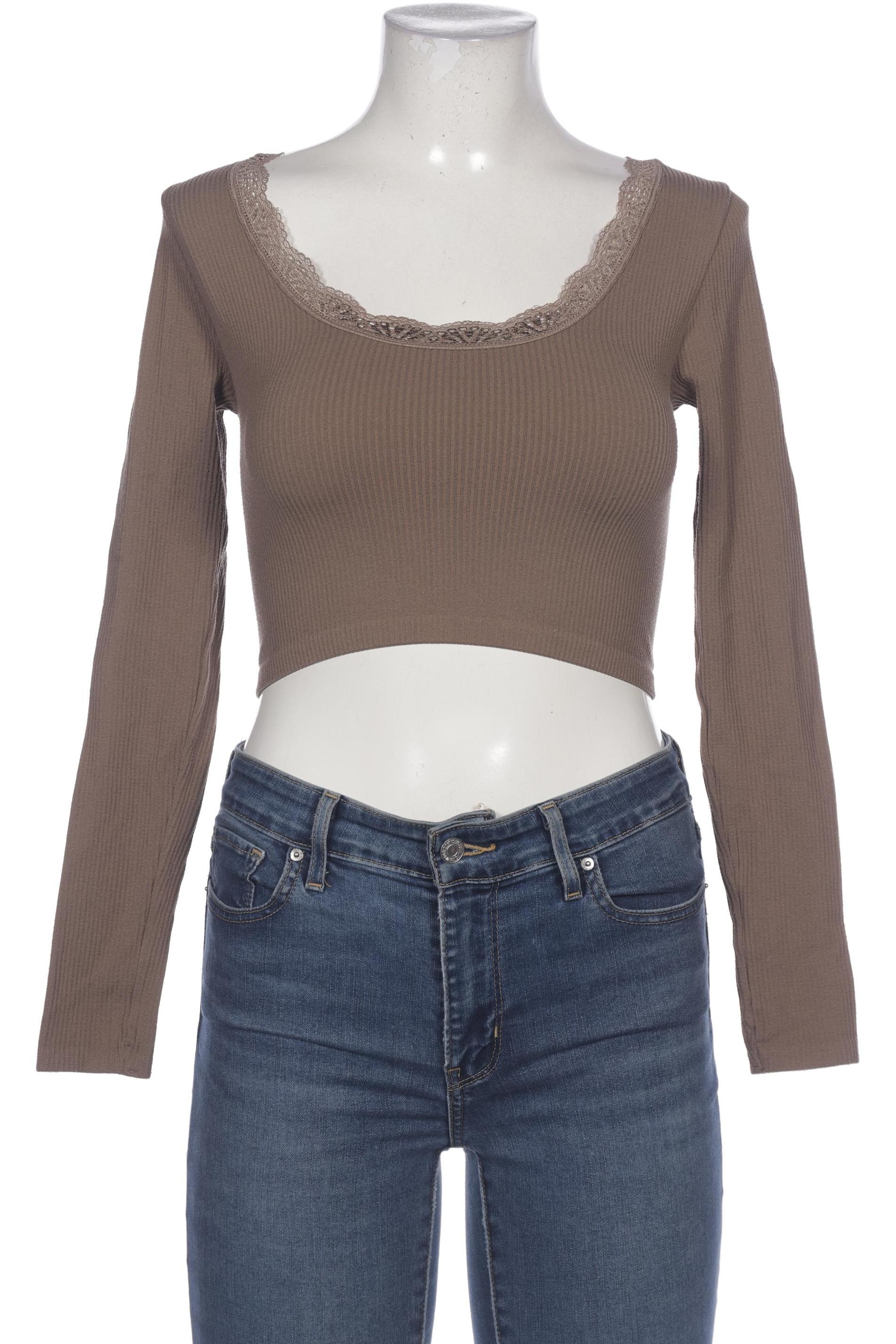 

Stradivarius Damen Langarmshirt, braun, Gr. 36