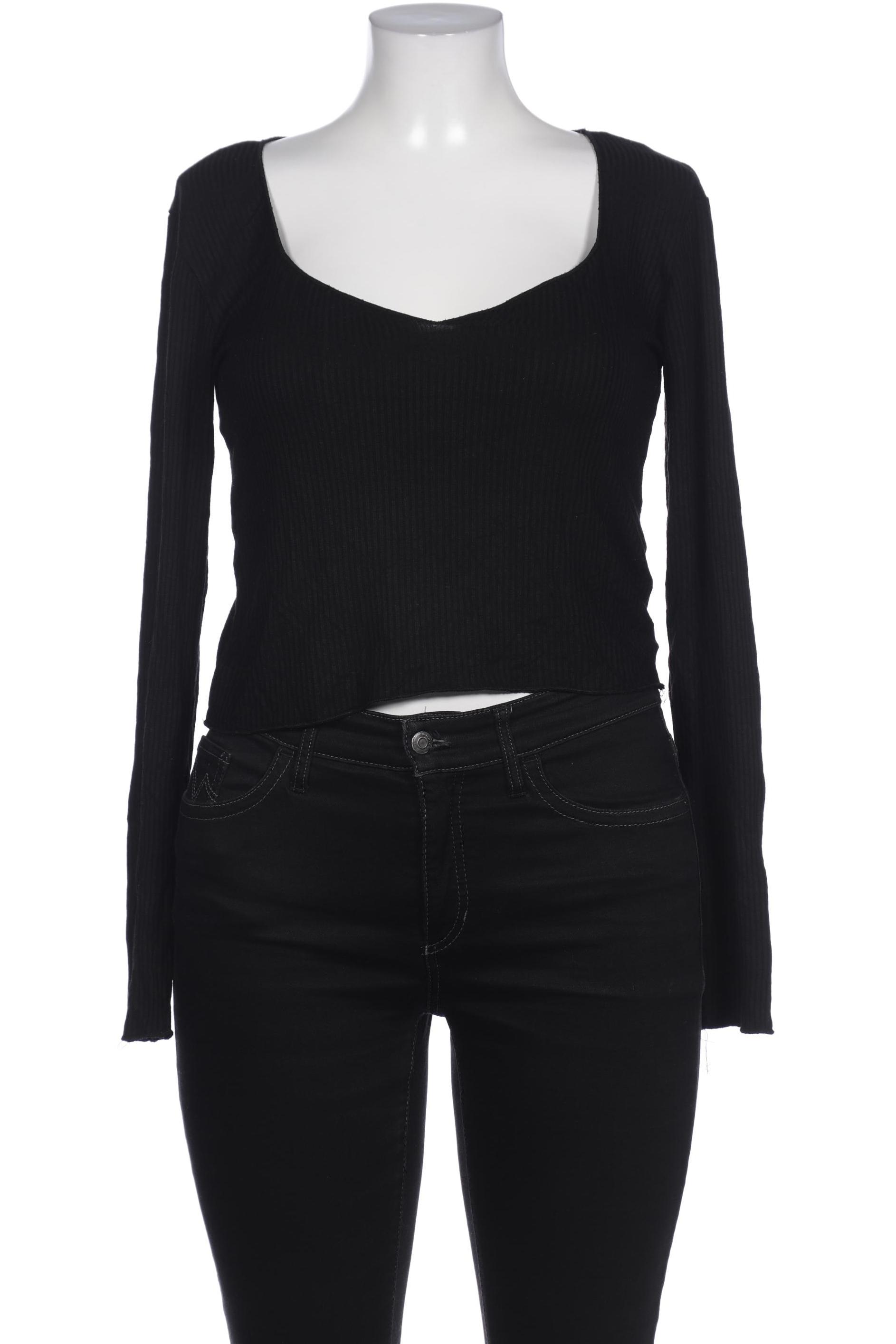 

Stradivarius Damen Langarmshirt, schwarz, Gr. 44
