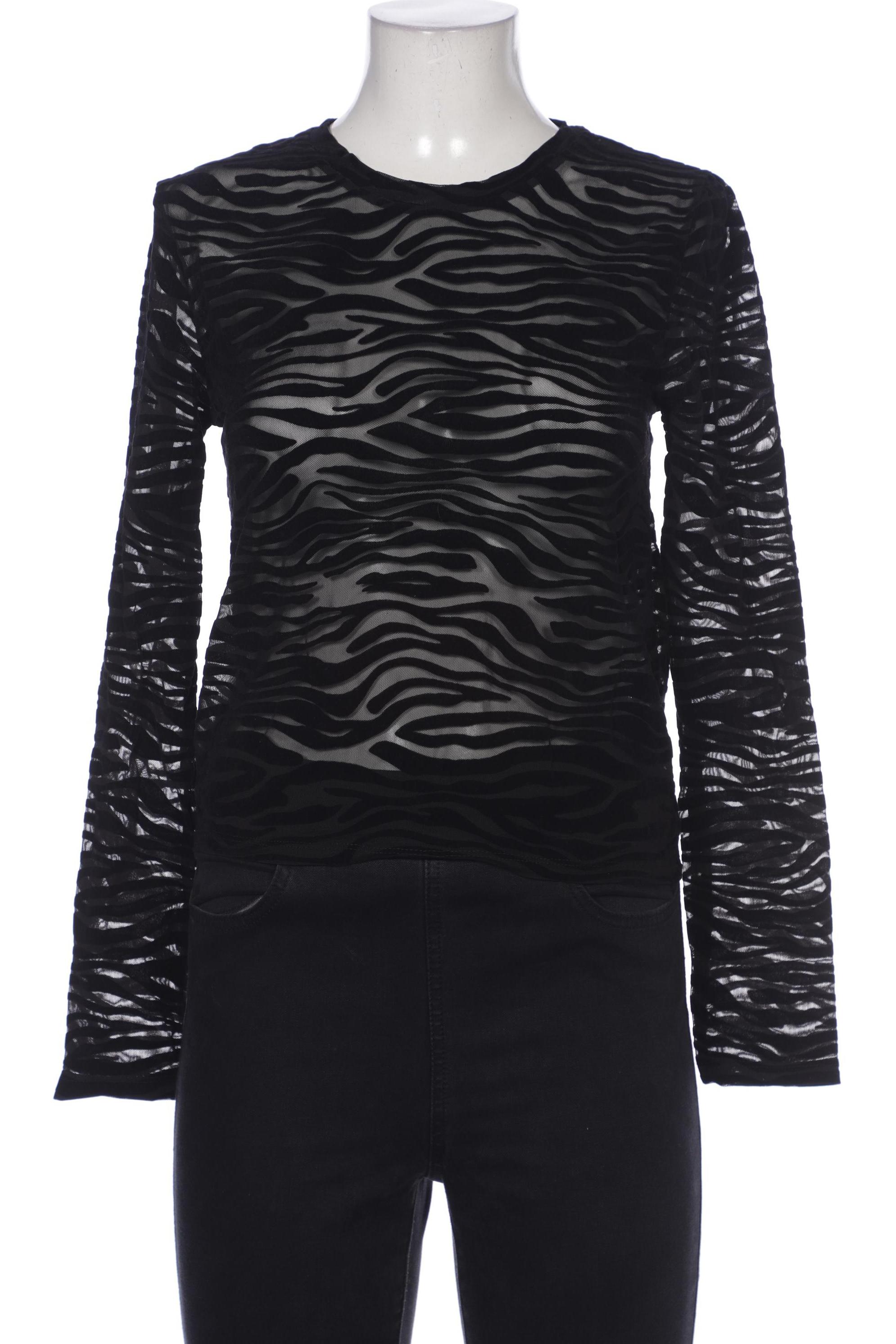 

Stradivarius Damen Langarmshirt, schwarz, Gr. 38