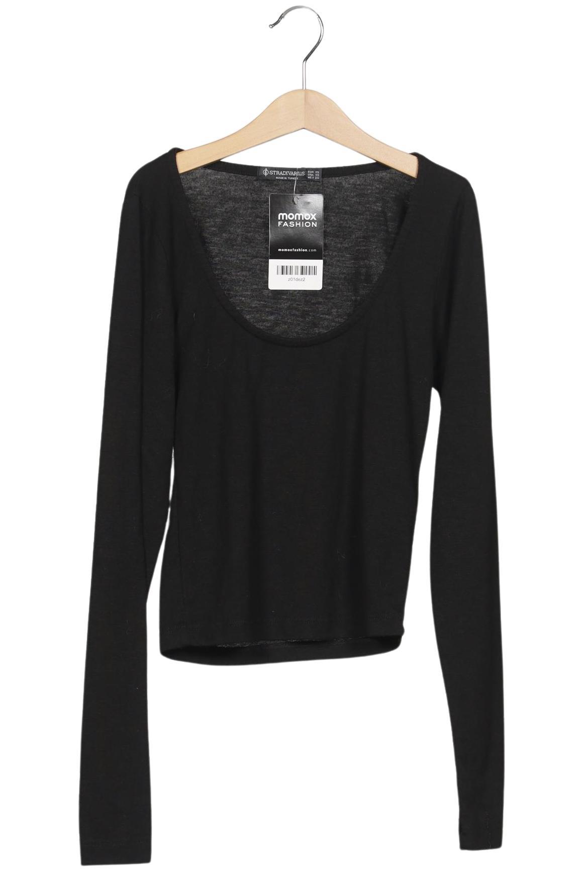 

Stradivarius Damen Langarmshirt, schwarz, Gr. 34