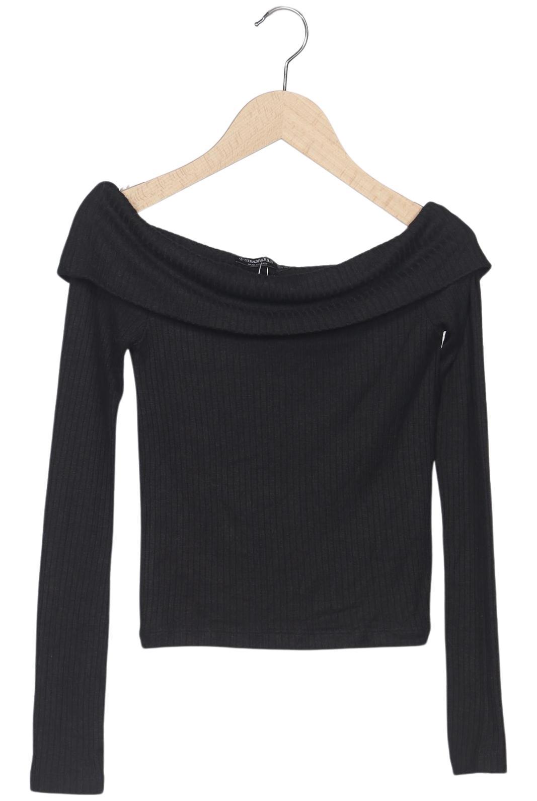 

Stradivarius Damen Langarmshirt, schwarz, Gr. 36