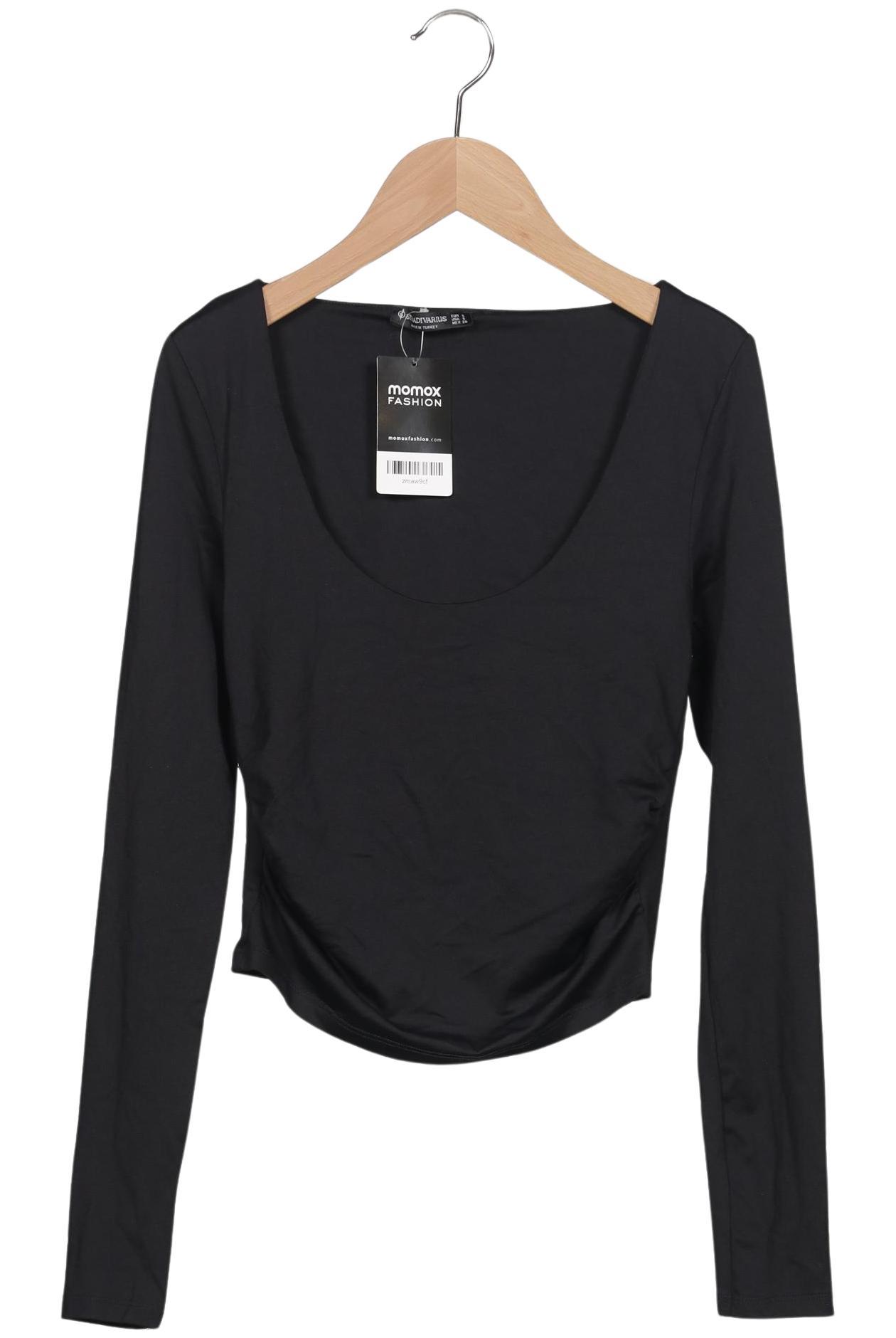

Stradivarius Damen Langarmshirt, schwarz, Gr. 36