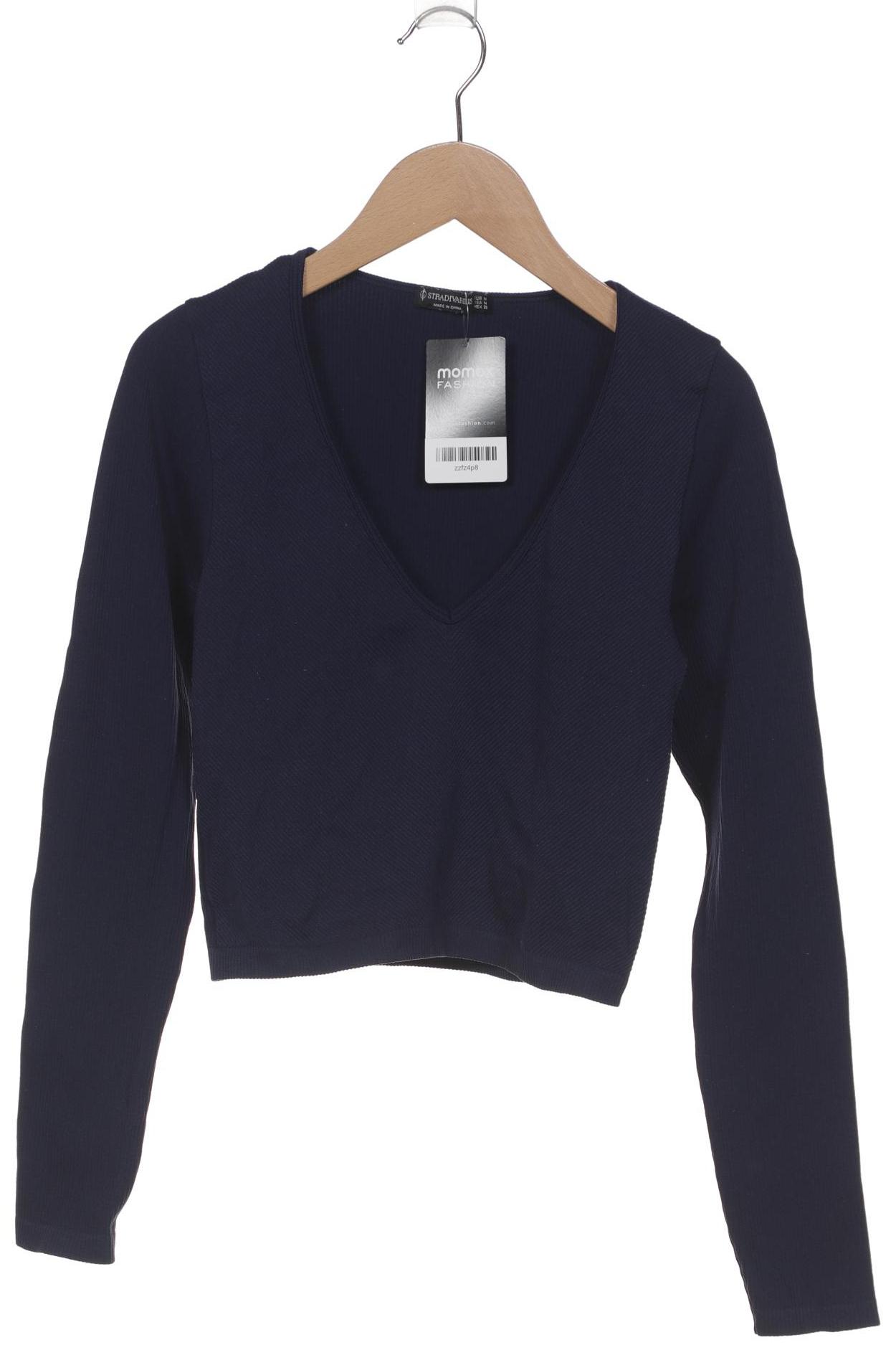 

Stradivarius Damen Langarmshirt, marineblau, Gr. 38