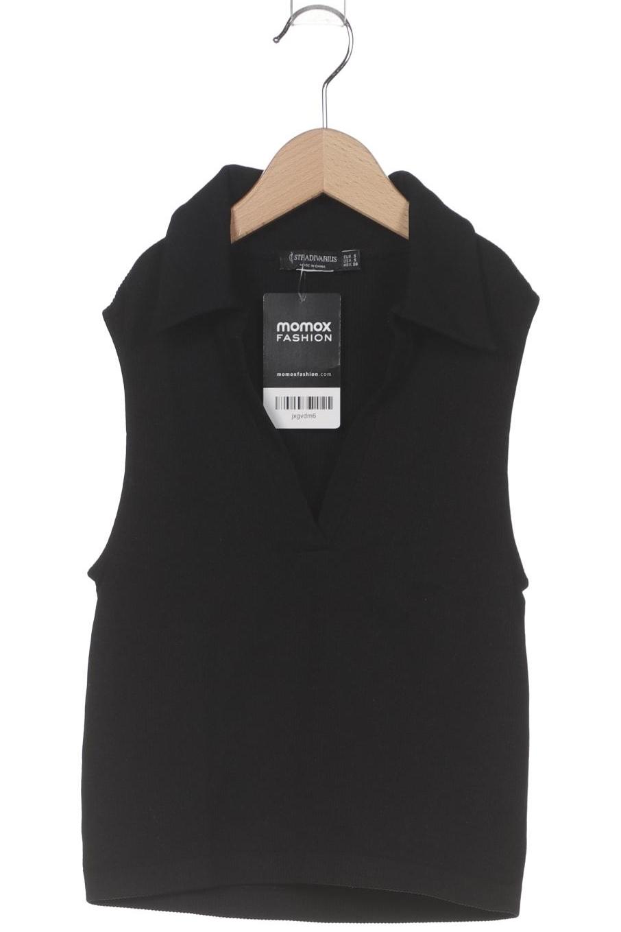 

Stradivarius Damen Poloshirt, schwarz, Gr. 36