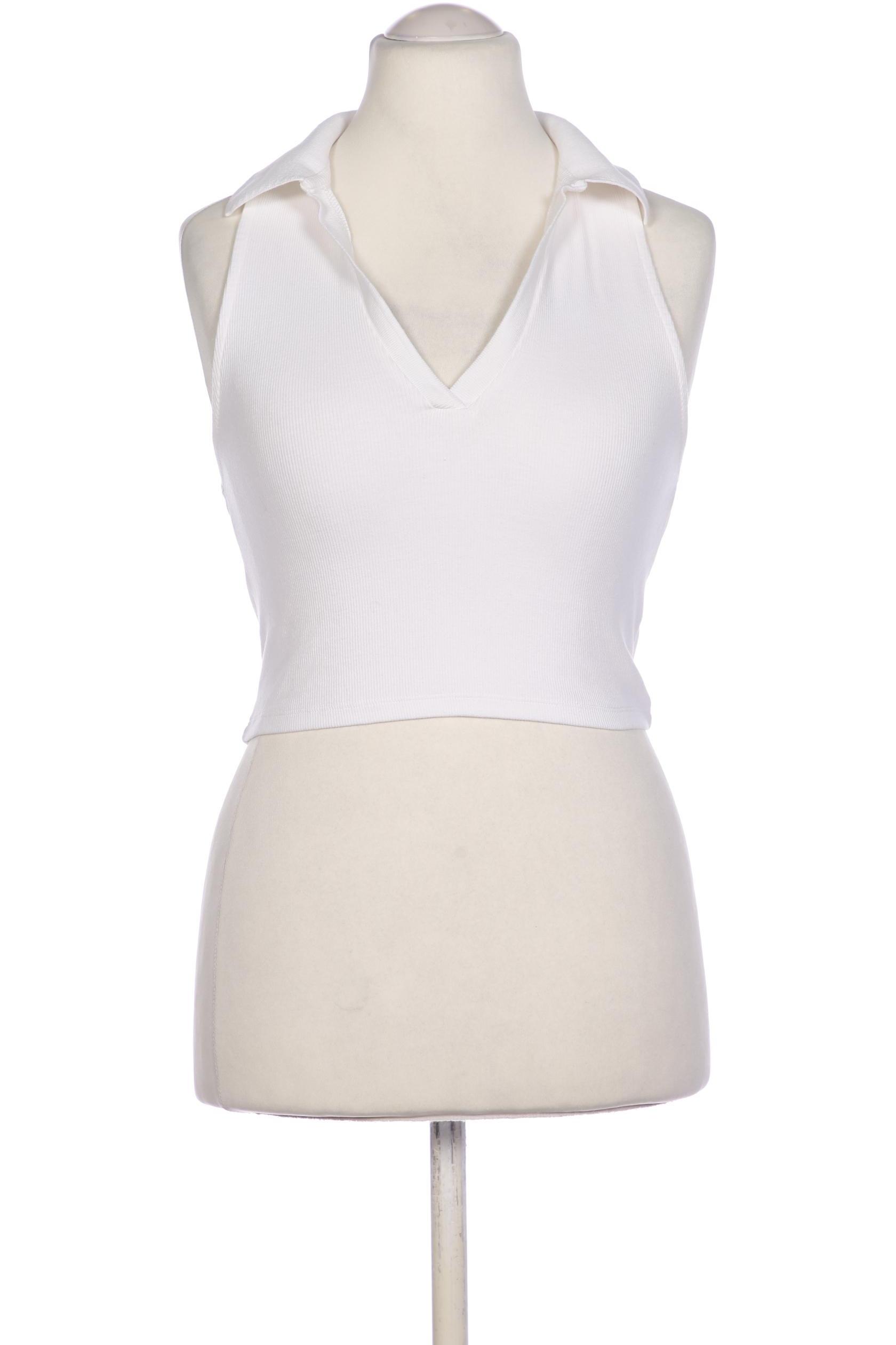 

Stradivarius Damen Poloshirt, weiß, Gr. 42