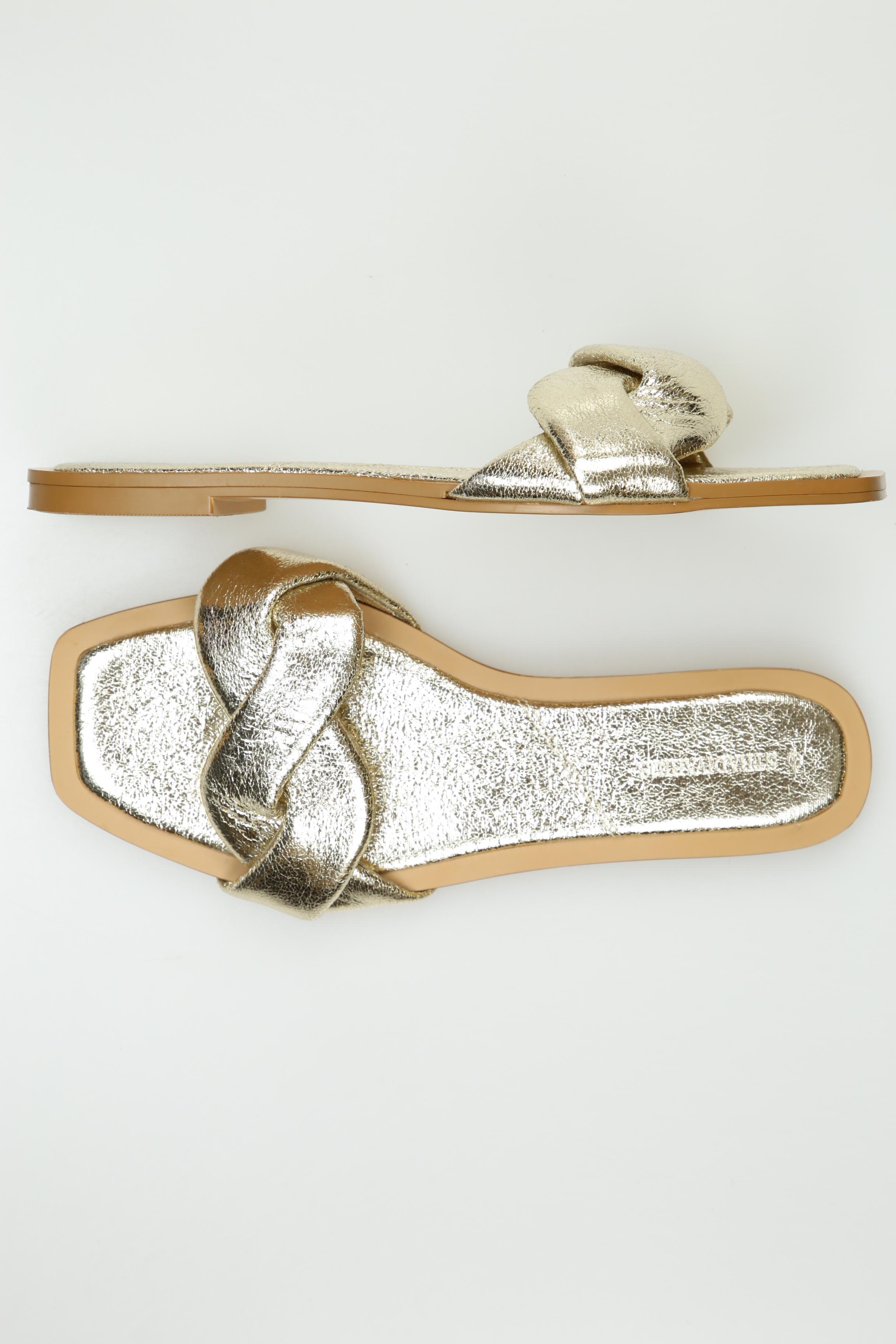 

Stradivarius Damen Sandale, gold, Gr. 38